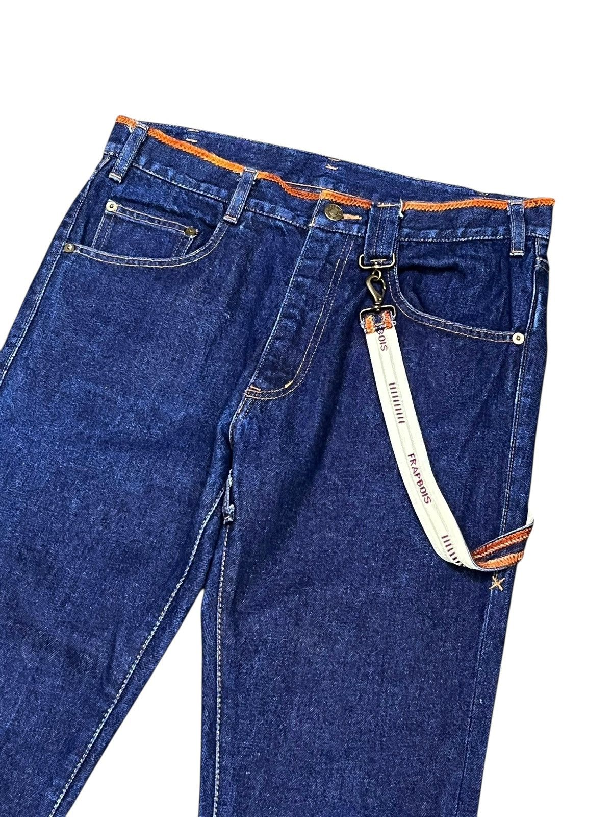 Frapbois Frapbois Harajuku Suspender Jeans Y2K Street Grail Rare Size US 29 - 4 Thumbnail