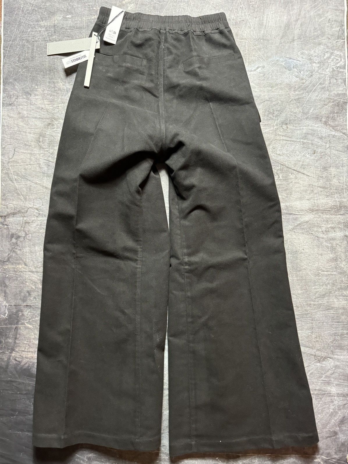 Rick Owens Porterville Wide Leg Cargo Bela Pants in Black