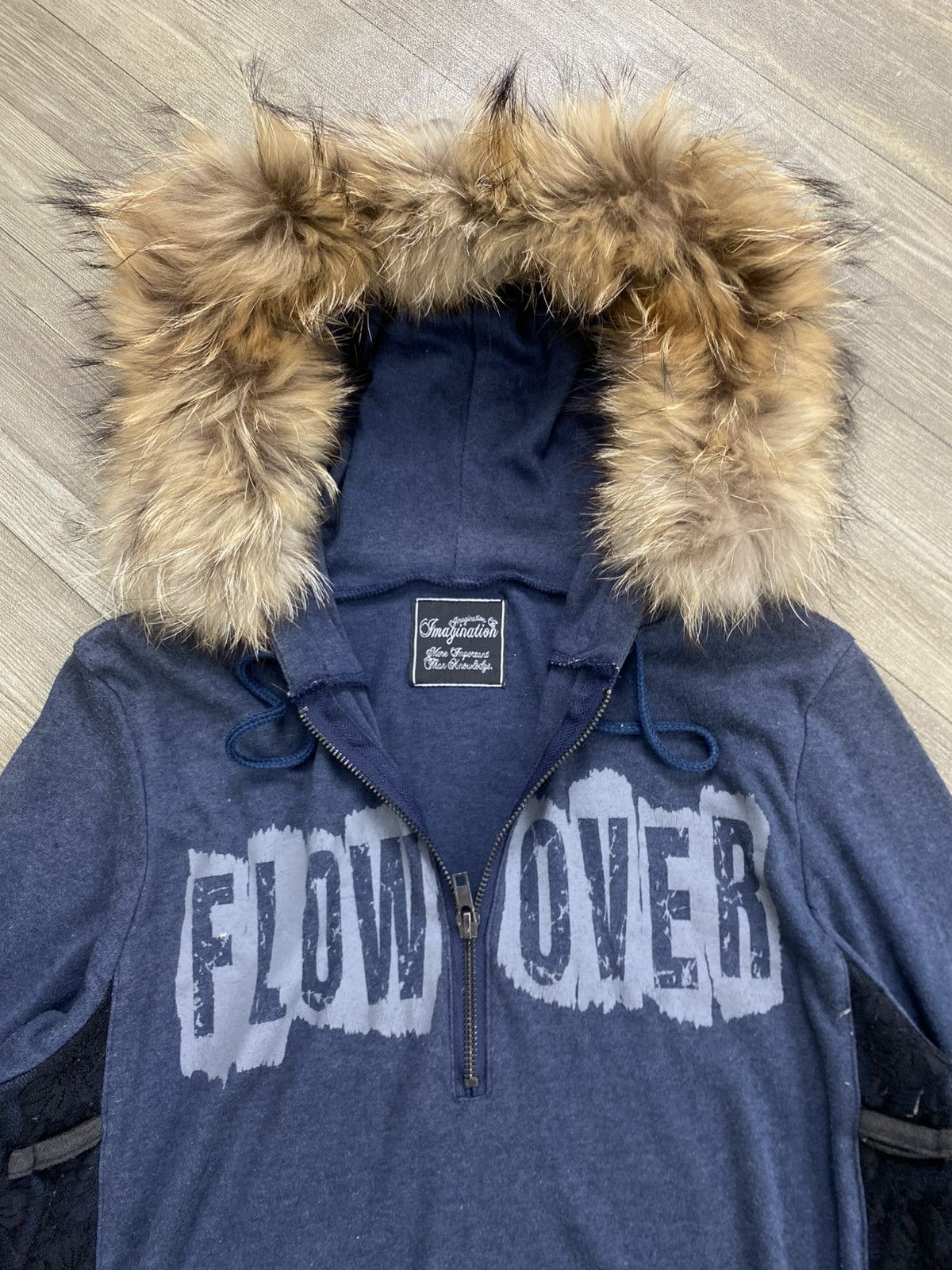 If Six Was Nine 2000s Flow Over Ifsixwasnine LGB Style Half Zip Fur Jacket Size US M / EU 48-50 / 2 - 4 Thumbnail