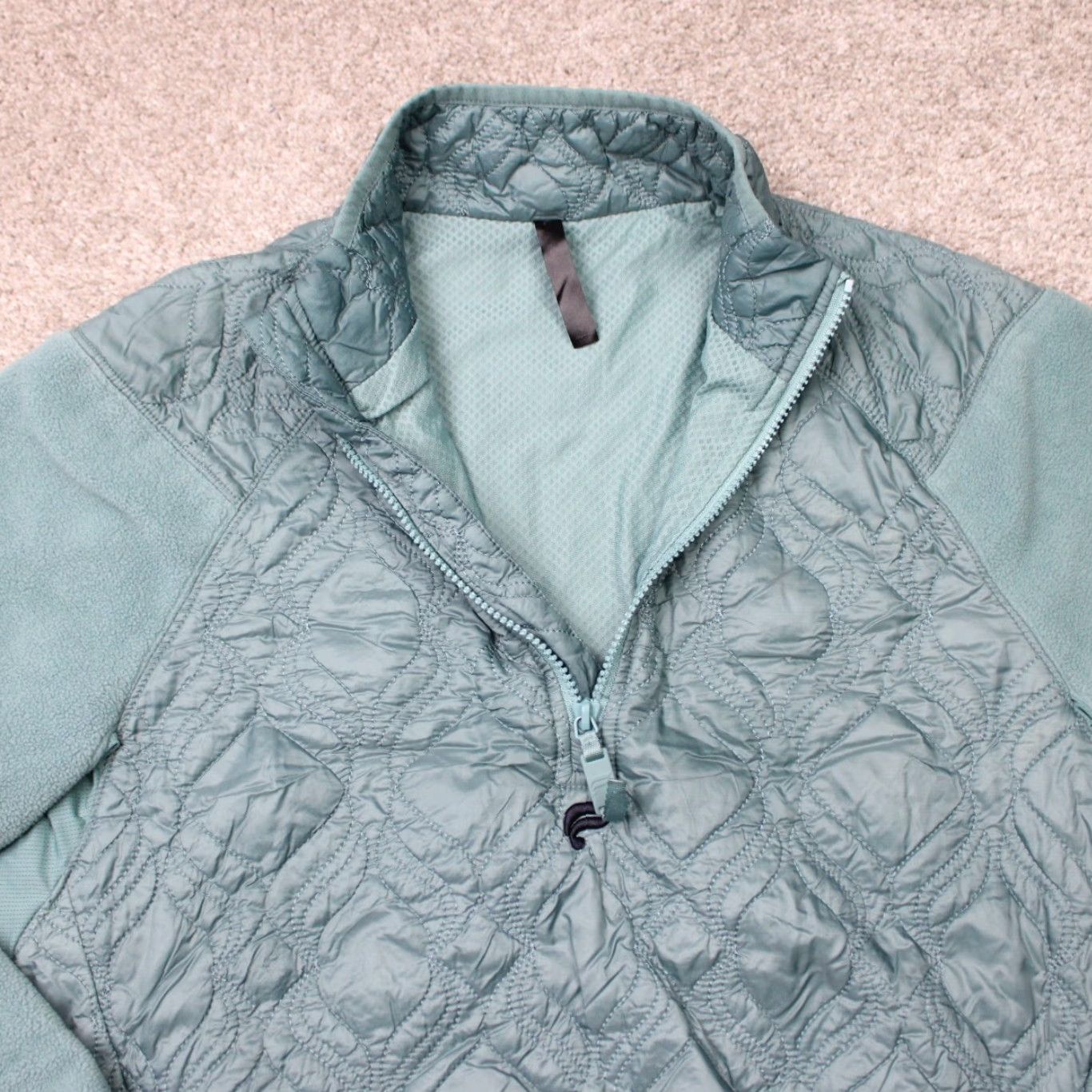 Fabletics Fabletics Jacket Mens Medium Green The Loft Quilted Water Resistant 1/4 Zip Coat Shirt? Size US M / EU 48-50 / 2 - 5 Thumbnail
