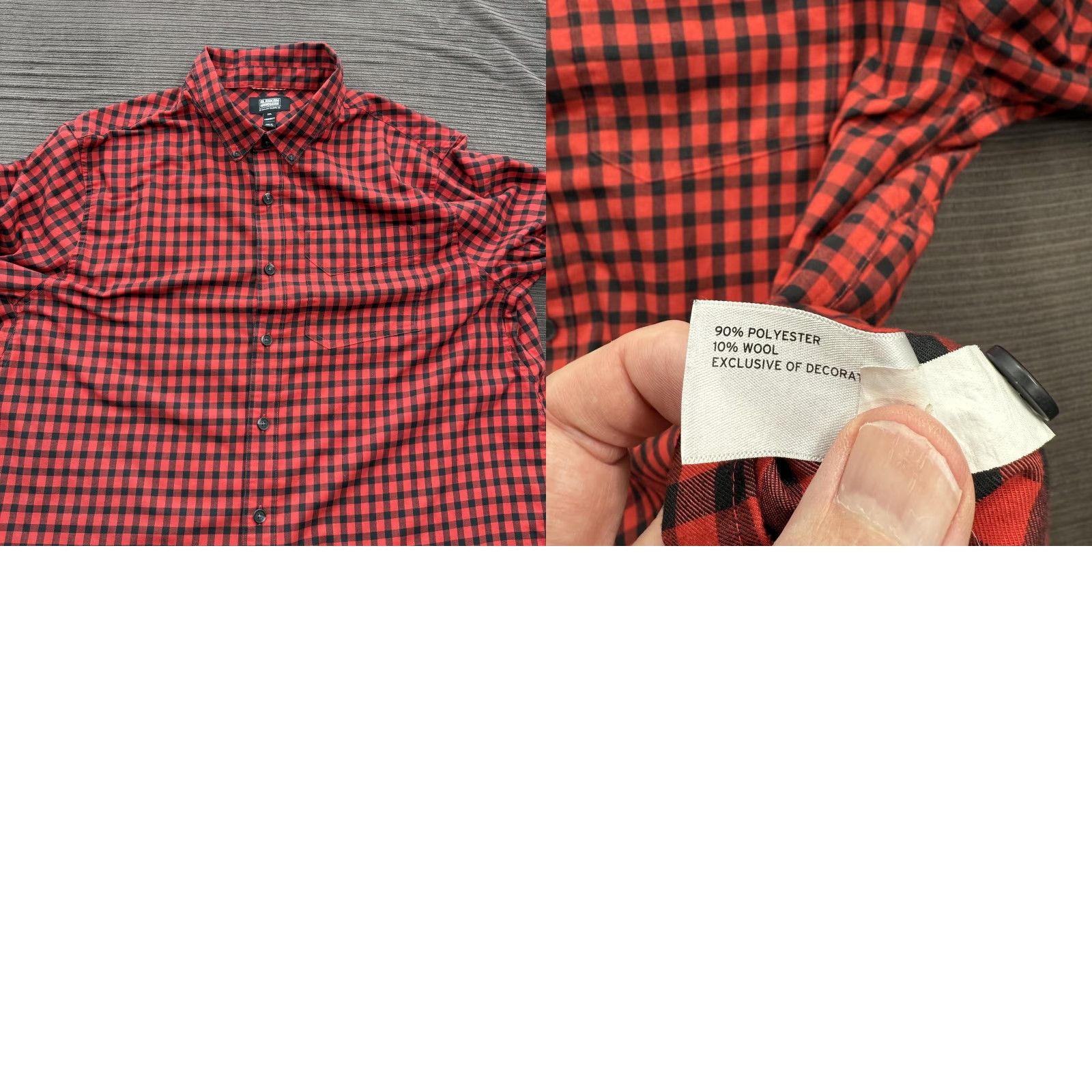 Vintage Alaskan Hardgear Shirt Mens 2XL Red Black Plaid Wool Blend Button Down Workwear Shirt Size US XXL / EU 58 / 5 - 8 Thumbnail
