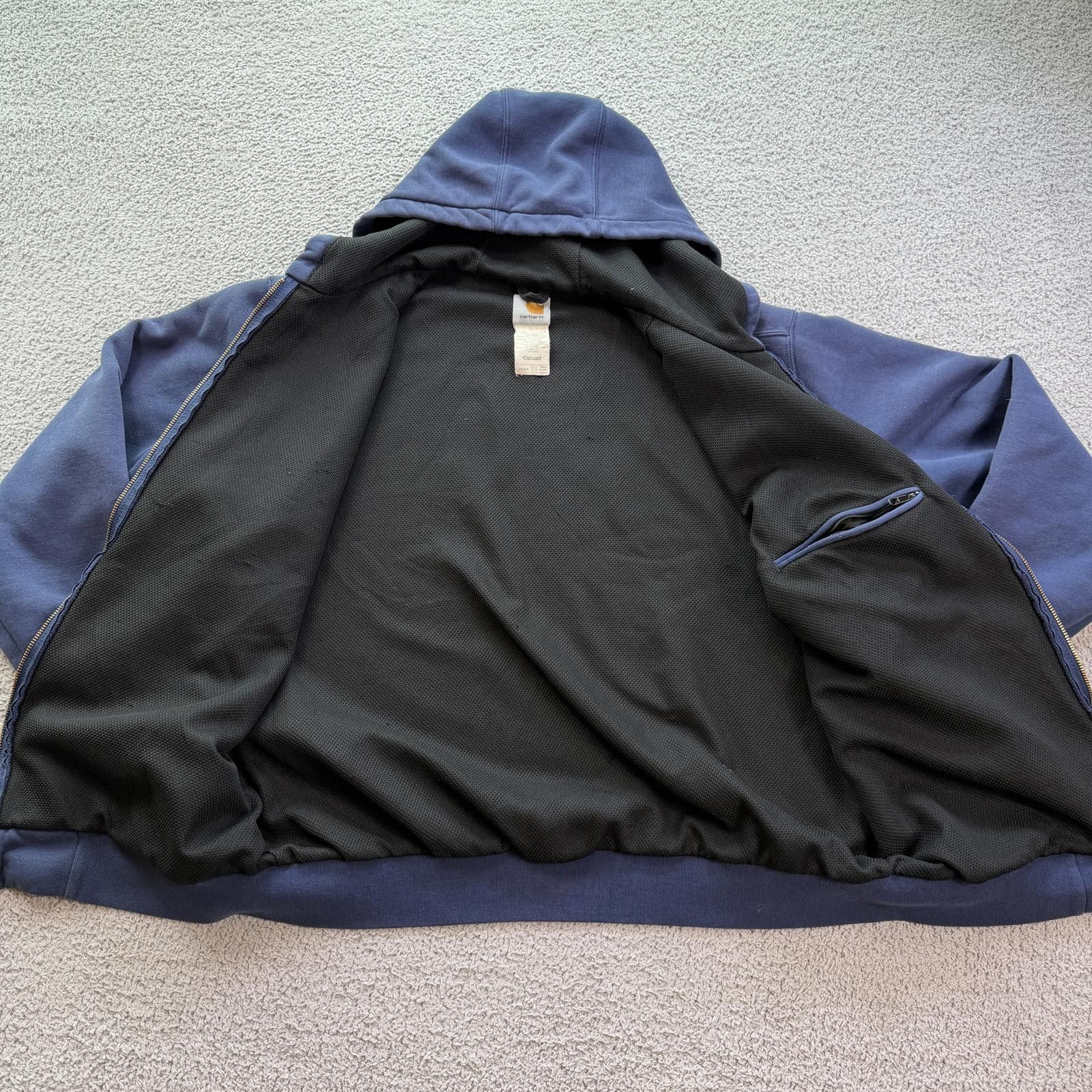 Carhartt Carhartt J140 Navy Blue Full Zip Hooded Jacket XL Thermal Size US XL / EU 56 / 4 - 6 Thumbnail