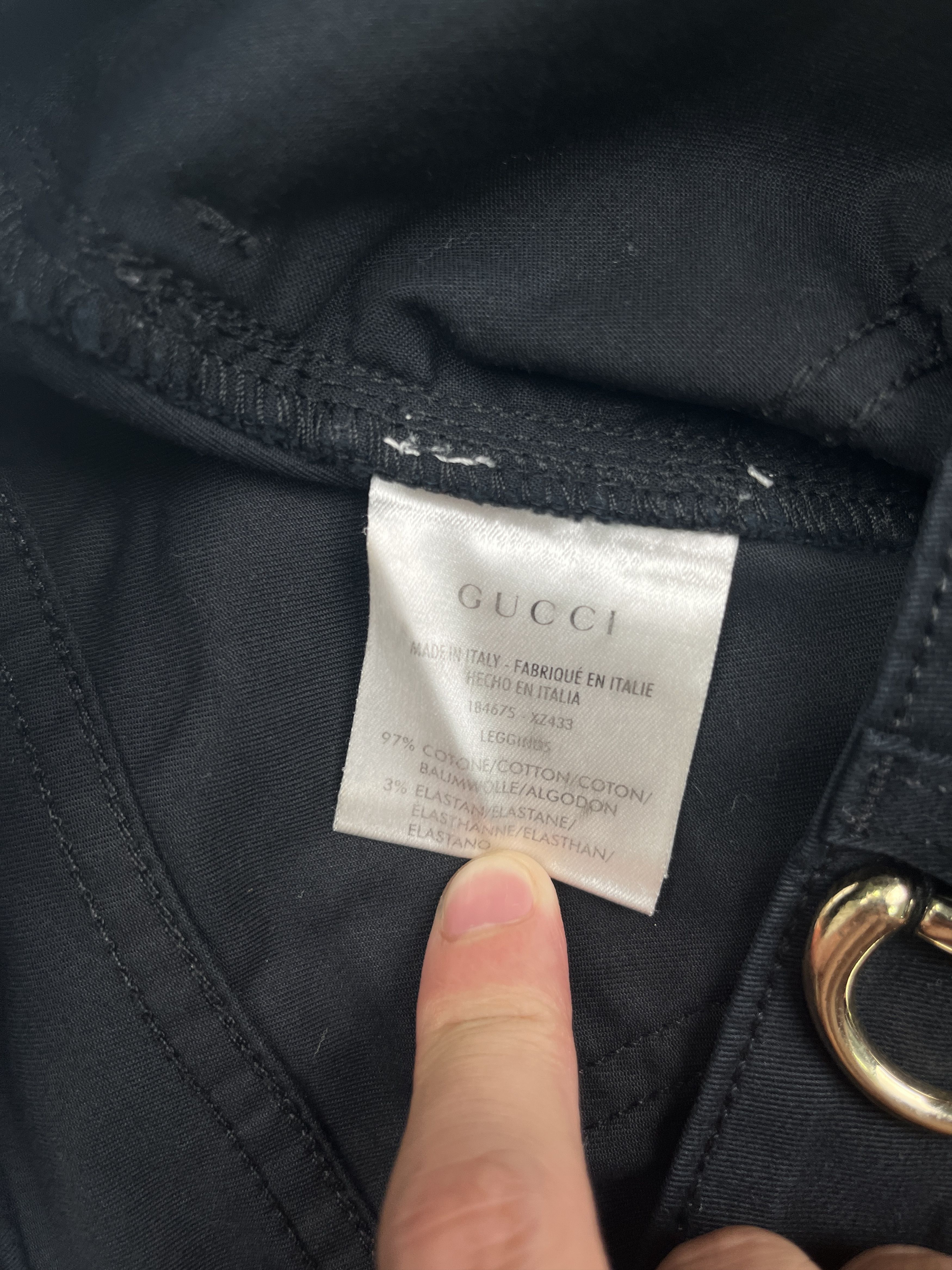 Gucci Gucci Black Pants With 2 Golden Horsebits And GG Button Size 26" / US 2 / IT 38 - 6 Thumbnail