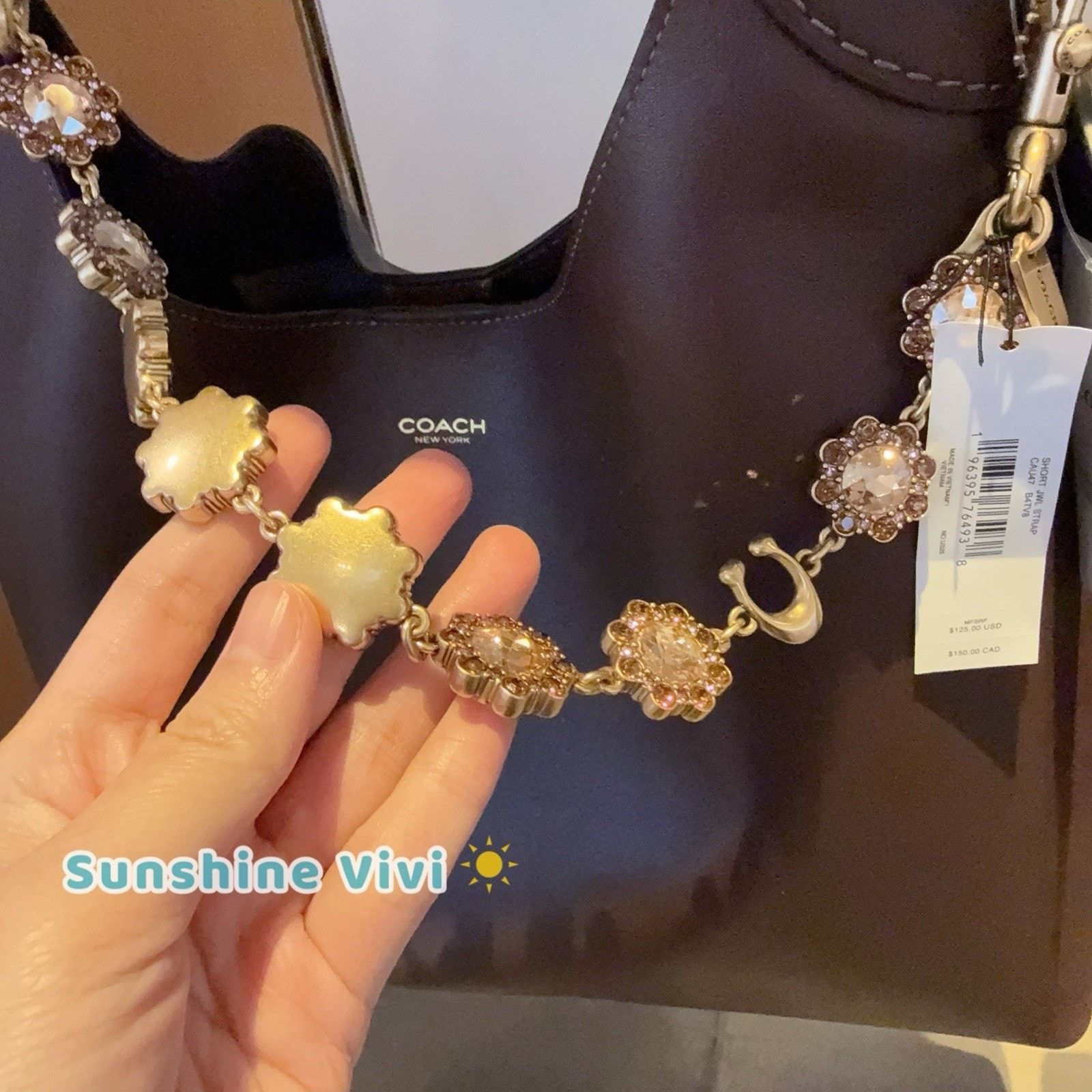 Coach NWT Coach Jewelry Chain Strap CAU47 Brass/Yellow（no bag） Size ONE SIZE - 3 Thumbnail