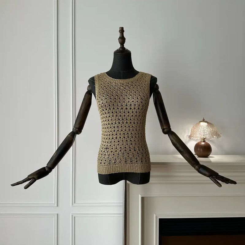 Dior Dior Gold Knitted Women's Sweater 0089 Size M / US 6-8 / IT 42-44 - 1 Thumbnail