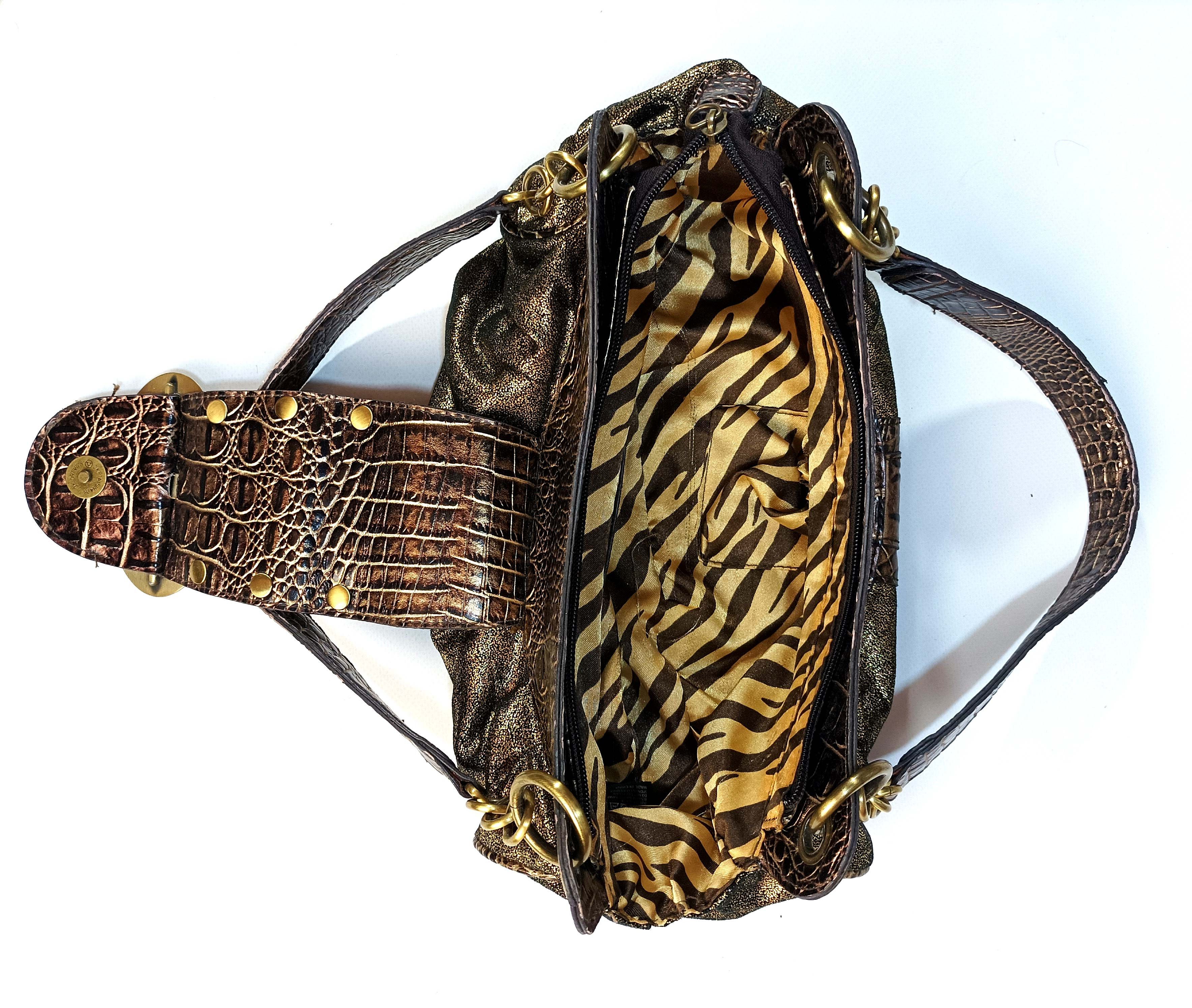 Guess STAR by Julien Macdonald Bronze Embossed Shoulder Handbag Size ONE SIZE - 6 Thumbnail