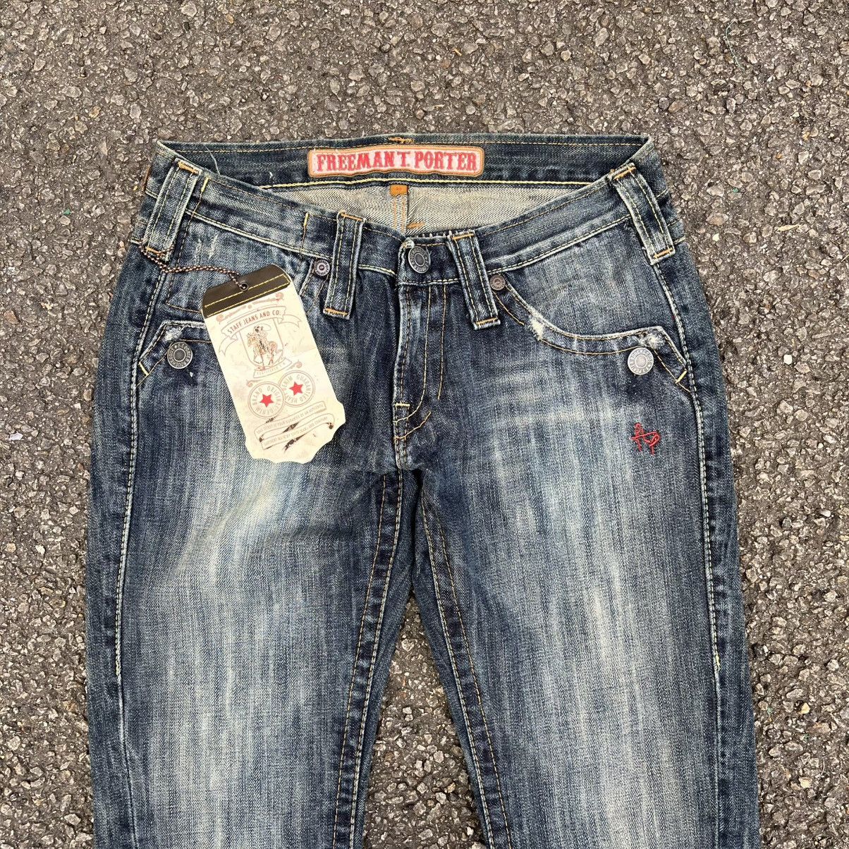 Freeman T. Porter NWT FREEMAN T PORTER FLARED JEANS Y2K BOOTCUT LOW RISE DENIM Size US 30 / EU 46 - 3 Thumbnail