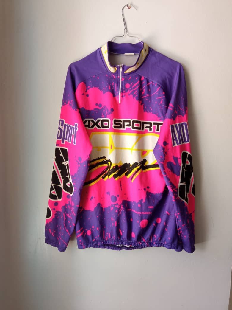 Japanese Brand × Vintage Vintage Axo Sport International cycling half zip Tshirt Size US L / EU 52-54 / 3 - 2 Thumbnail