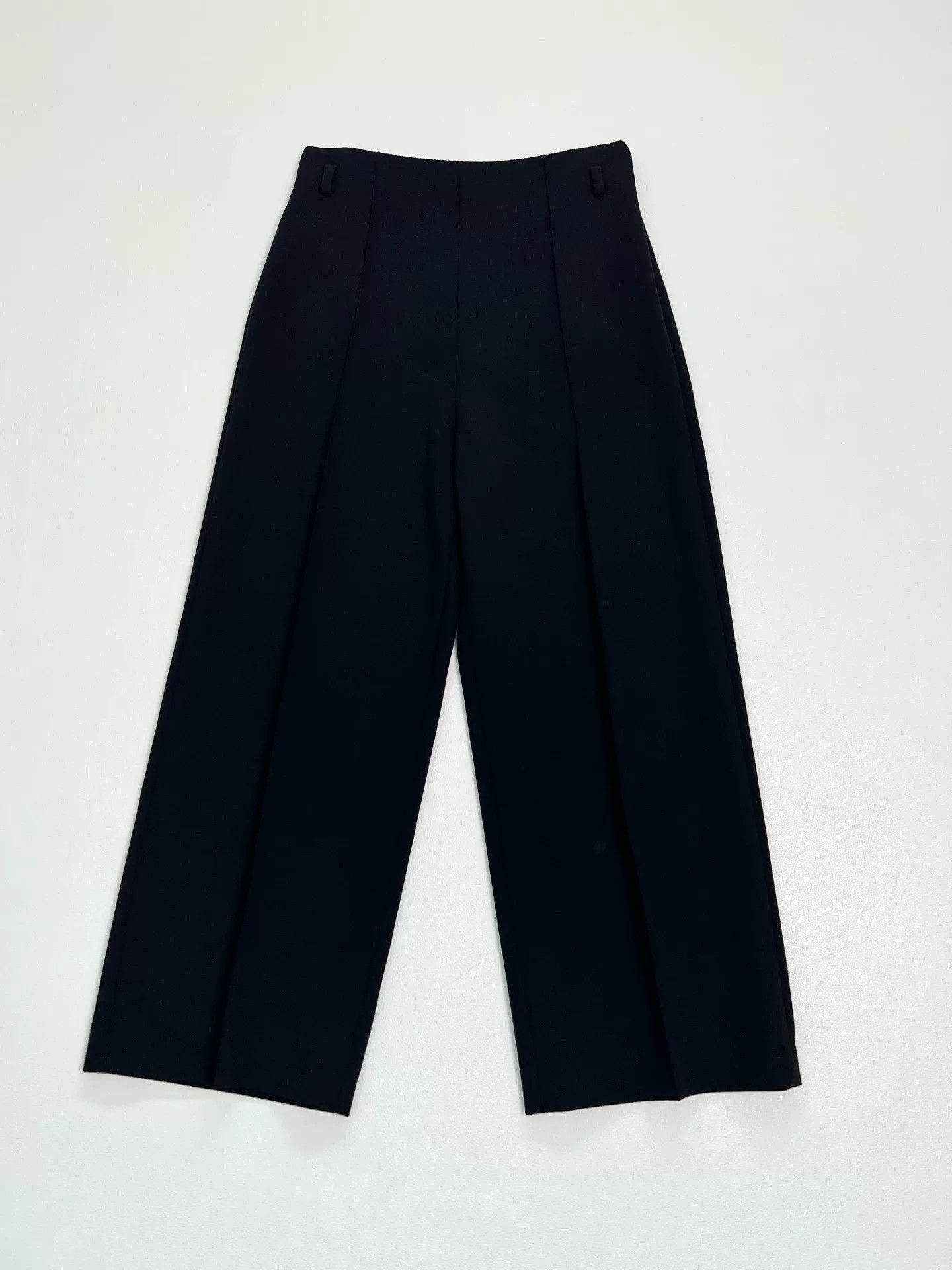 Hermes Hermes Black High-Waist Wide-Leg Pants Size US 36 / EU 52 - 1 Thumbnail