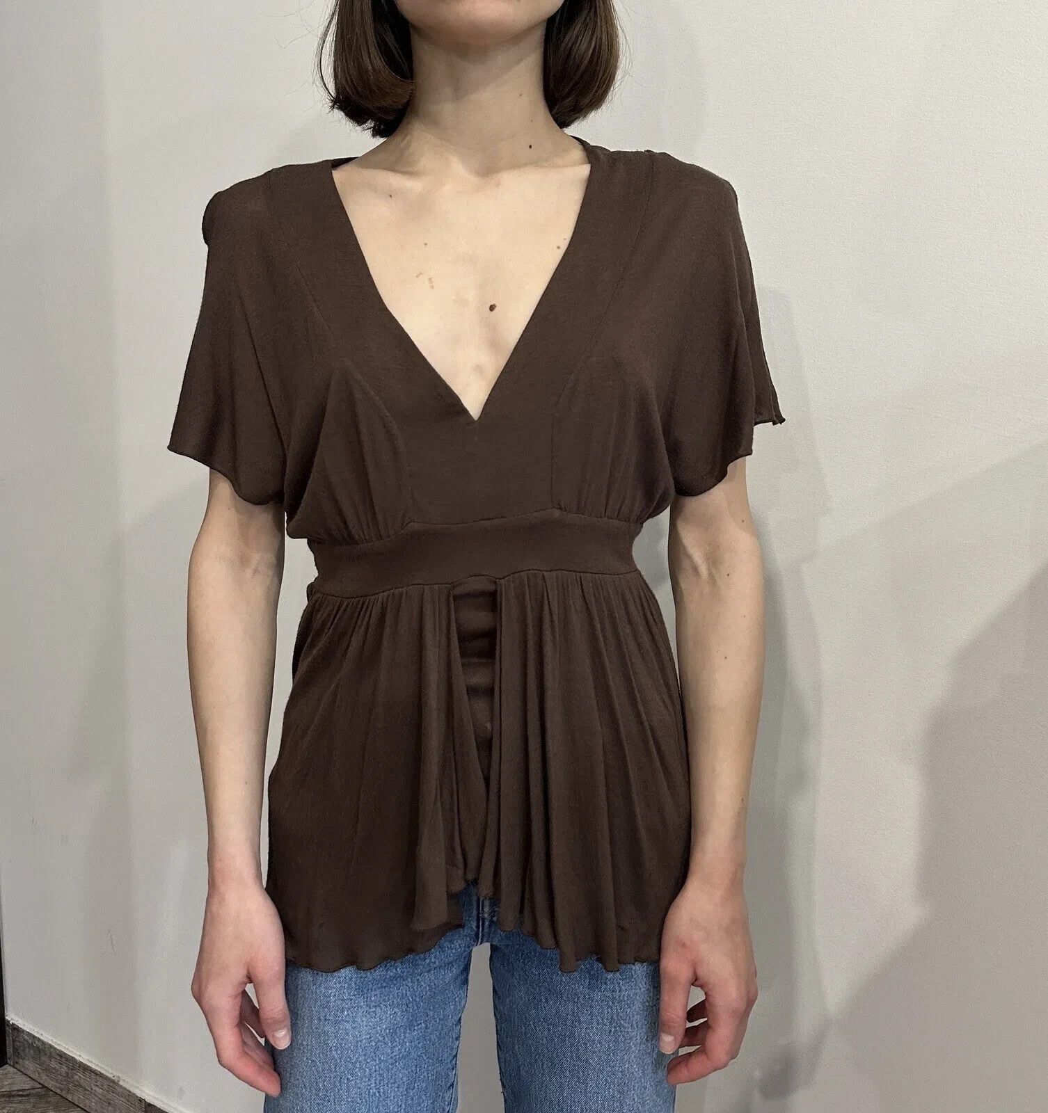 RED Valentino RED Valentino Viscose Cashmere Blend Top V-neck Size M / US 6-8 / IT 42-44 - 1 Thumbnail