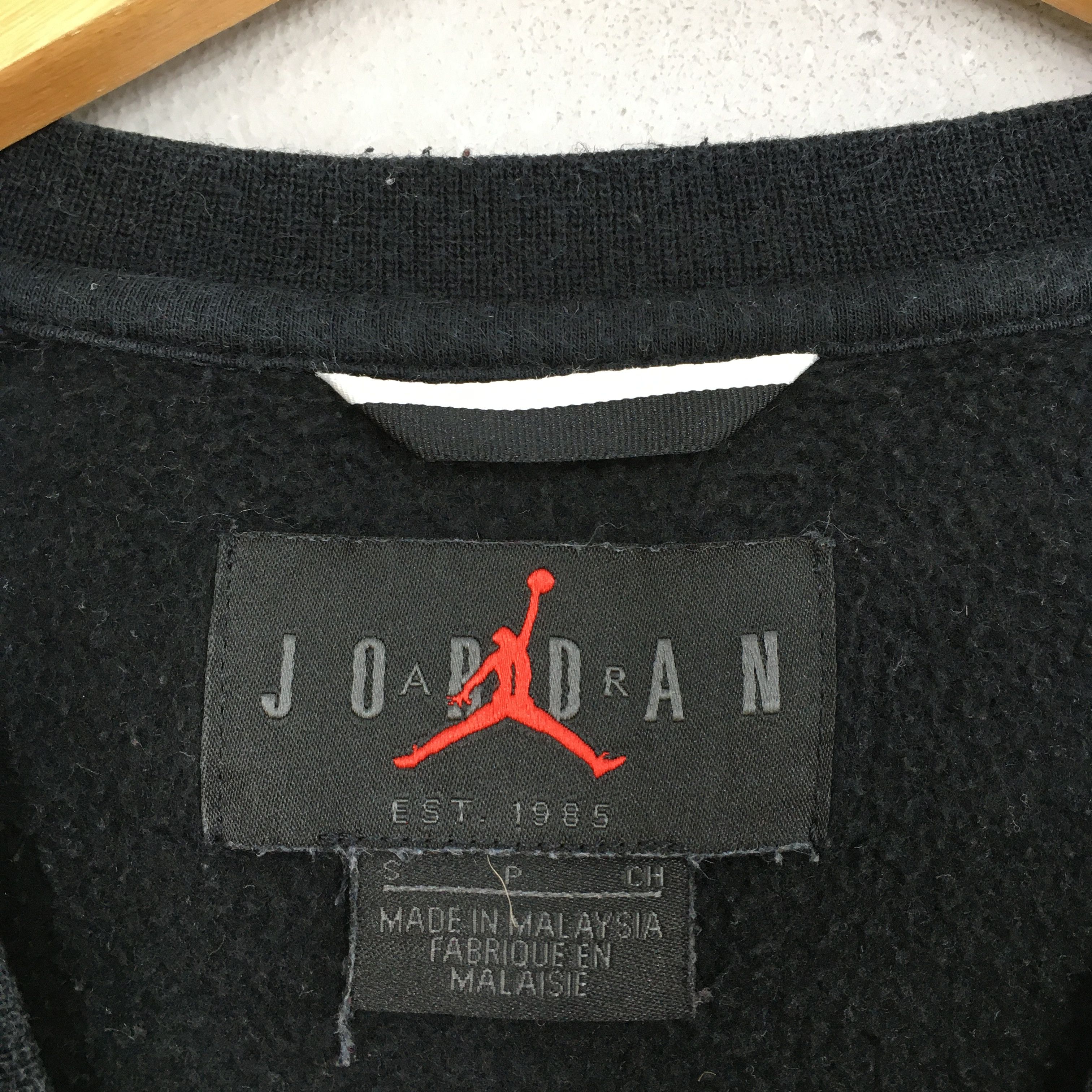 Jordan Brand × NBA × Vintage Vintage Air Jordan Black Sweatshirt Small Size US S / EU 44-46 / 1 - 5 Thumbnail