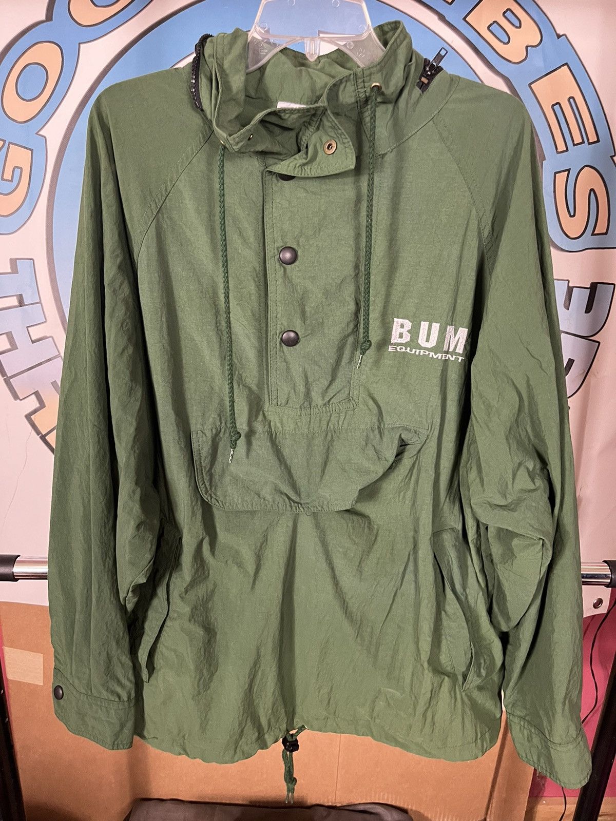 B.U.M Equipment × Vintage Vintage 90s Men’s Bum Equipment Hooded Windbreaker Jacket Size US L / EU 52-54 / 3 - 1 Thumbnail