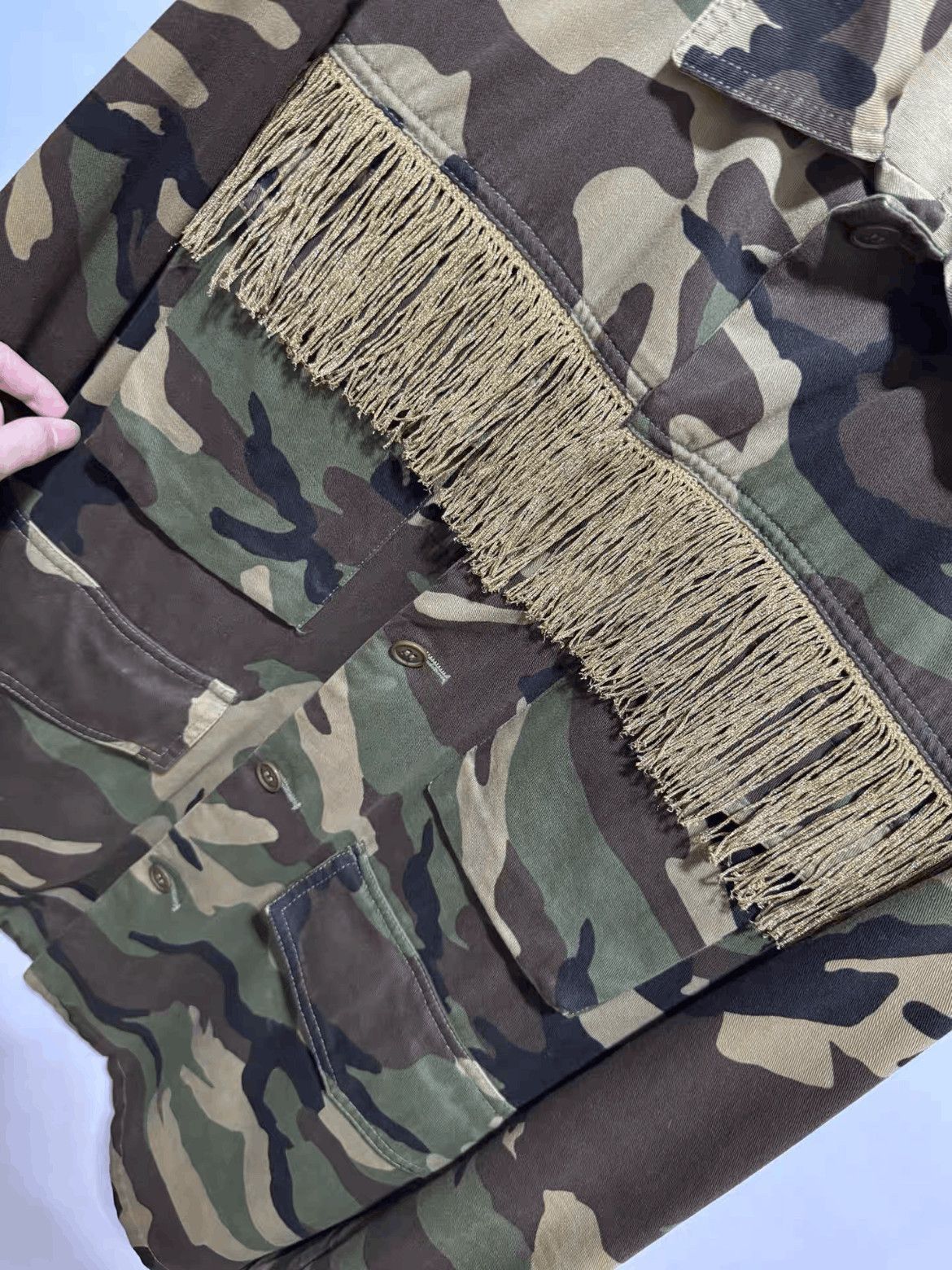 Saint Laurent Paris Sz 44 Saint Laurent Paris by Hedi 15SS Camo Jacket-2508 Size US S / EU 44-46 / 1 - 3 Thumbnail