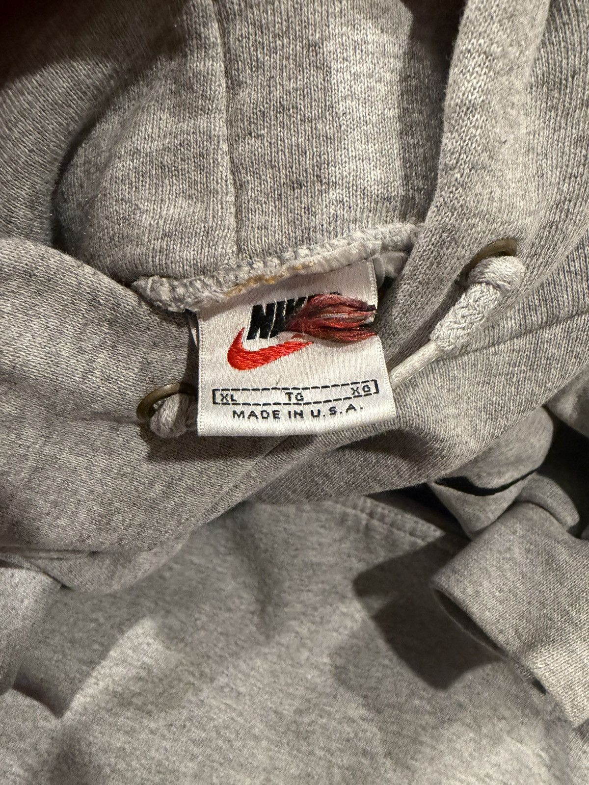 Nike Nike grey "classic" hoodie vintage Size US XL / EU 56 / 4 - 8 Thumbnail