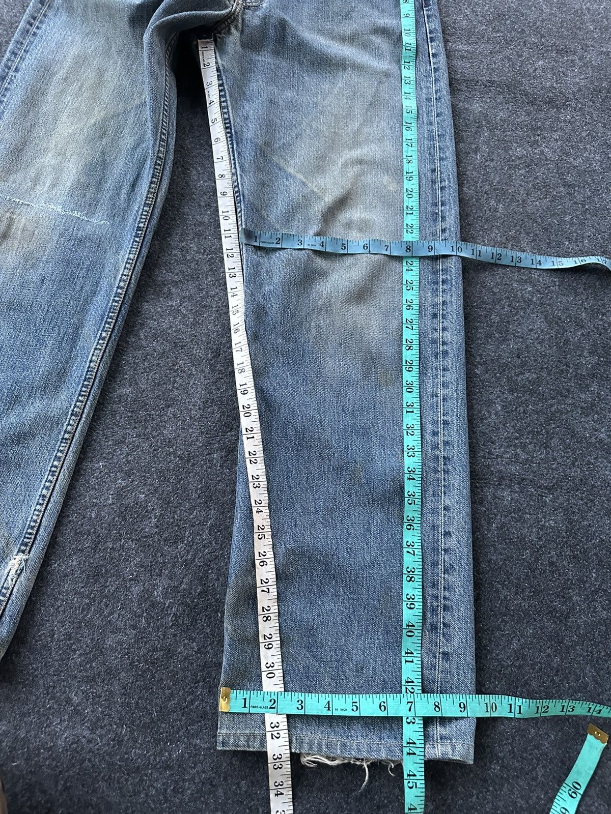 Levi's Vintage 90s Levis 504 Worn Dirty Denim 32x33 D168 Size US 32 / EU 48 - 9 Thumbnail
