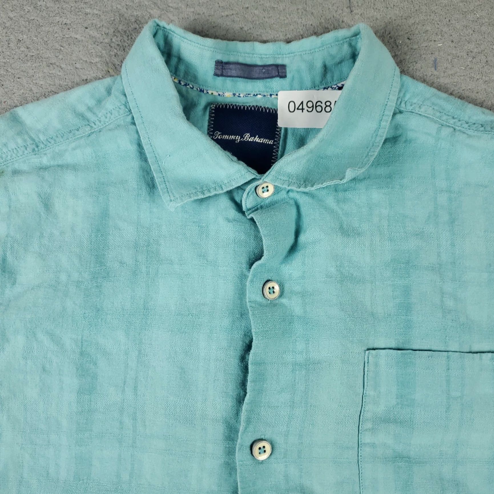 Tommy Bahama Tommy Bahama Shirt Mens Large Blue Linen Blend Hawaiian Button Up Short Sleeve Size US L / EU 52-54 / 3 - 2 Thumbnail