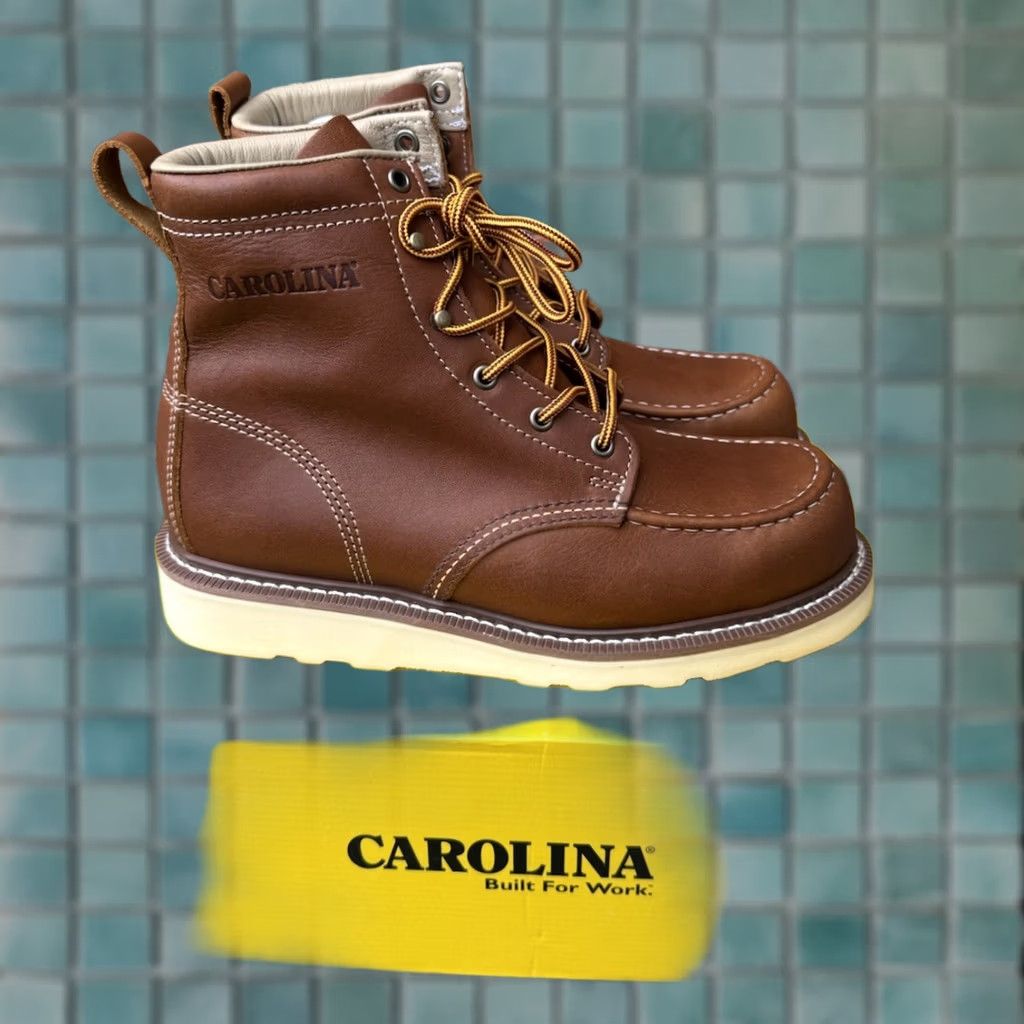 Vintage VINTAGE Red Wing 4440 Moc Toe Boots Brown Steel Toe  display picture 1