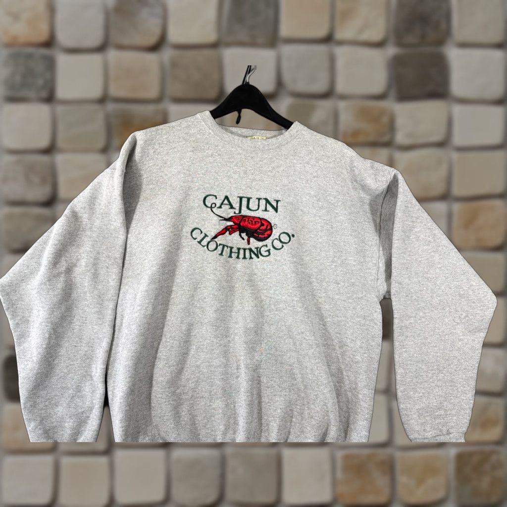 Vintage VINTAGE Cajun Clothing Co. Sweatshirt Mens XL Gray Embroidered Crew Neck USA 90s Size US XL / EU 56 / 4 - 1 Thumbnail