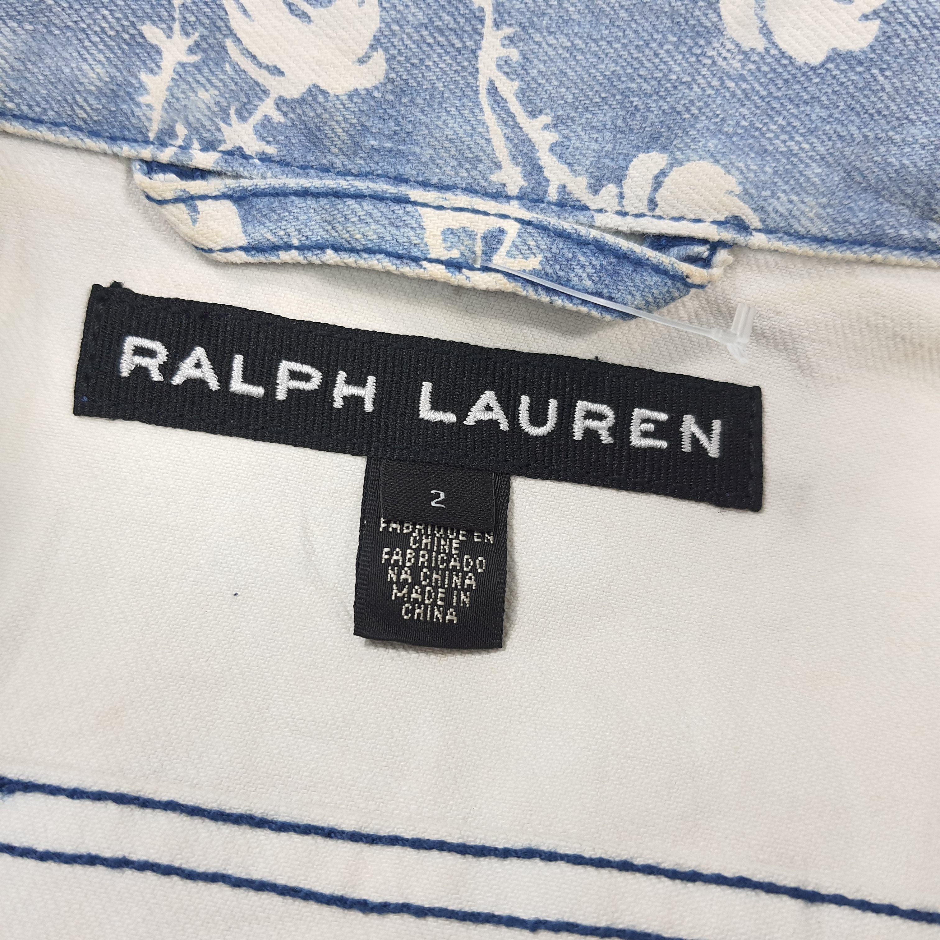 Ralph Lauren Vintage Ralph Lauren Floral Rose Print Denim Jacket C303N14 Size XS / US 0-2 / IT 36-38 - 4 Thumbnail
