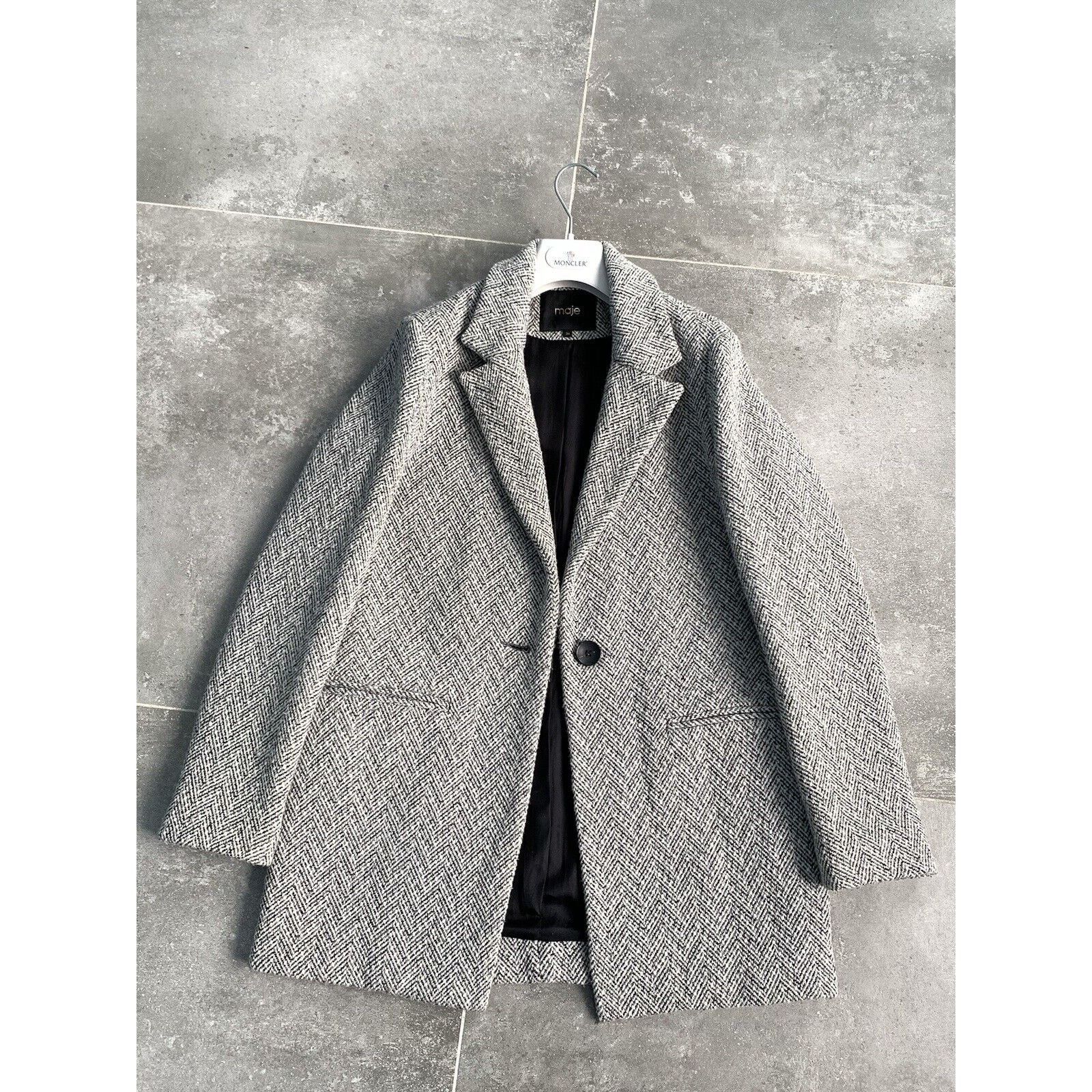 Designer × Maje Women's MAJE Wool Trench Coat Jacket EU 36 UK 8 US 4 IT 40 S Size S / US 4 / IT 40 - 1 Thumbnail
