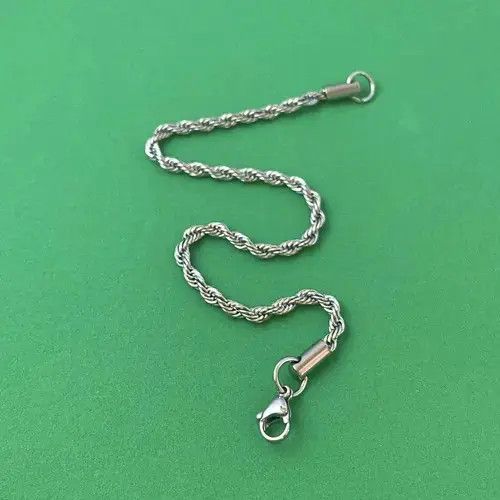 Designer × Jewelry 925 Silver Plated Link Chain Bracelet for Men Women Size ONE SIZE - 4 Thumbnail
