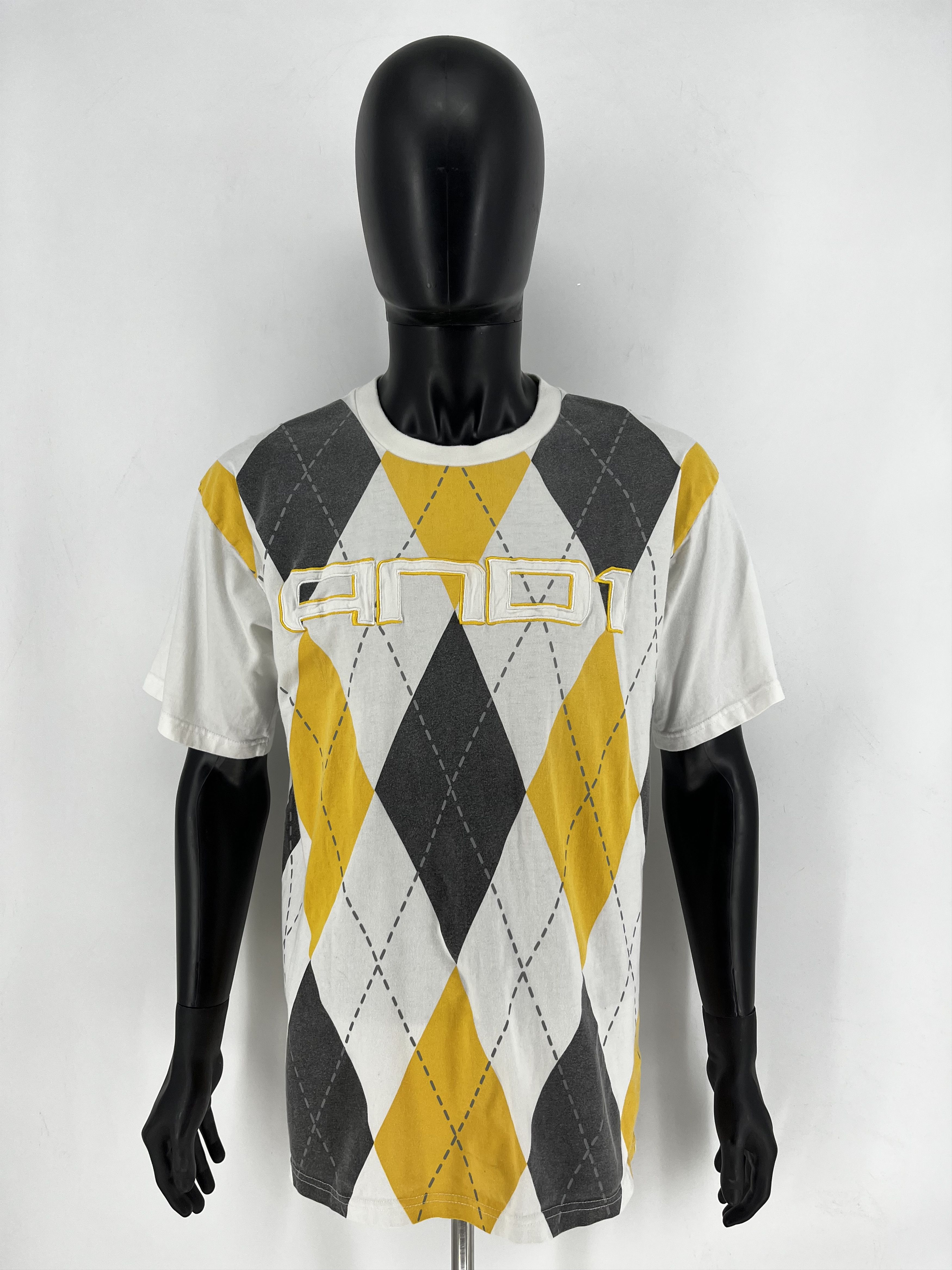 Other Vintage AND1 Argyle Pattern Tee Y2K Basketball Style L Size US L / EU 52-54 / 3 - 3 Thumbnail