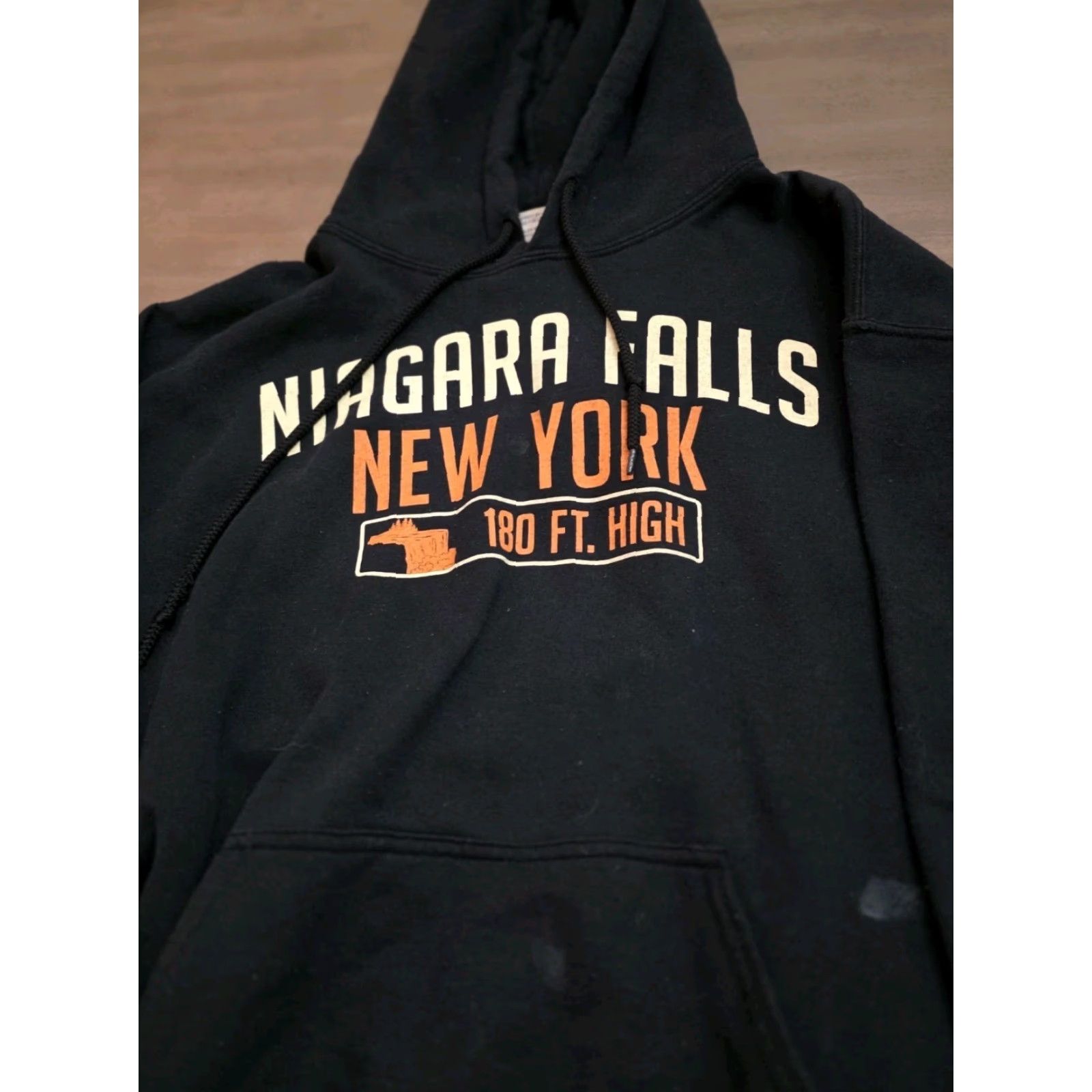 Vintage VINTAGE Niagara Falls NY Men's Hoodie Sweatshirt Large L Black Thick Quality Pullover Hooded Fall Nike? Size US L / EU 52-54 / 3 - 2 Thumbnail