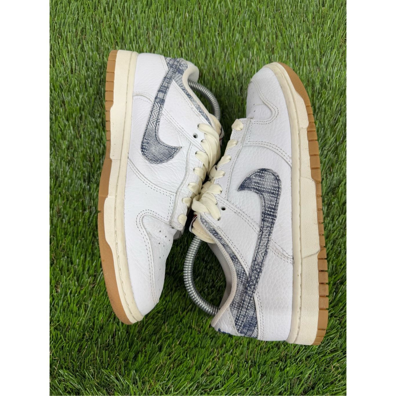 Nike Size 8 - Nike Dunk Low Washed Denim Clean White gum bottom Size US 8 / EU 41 - 6 Thumbnail