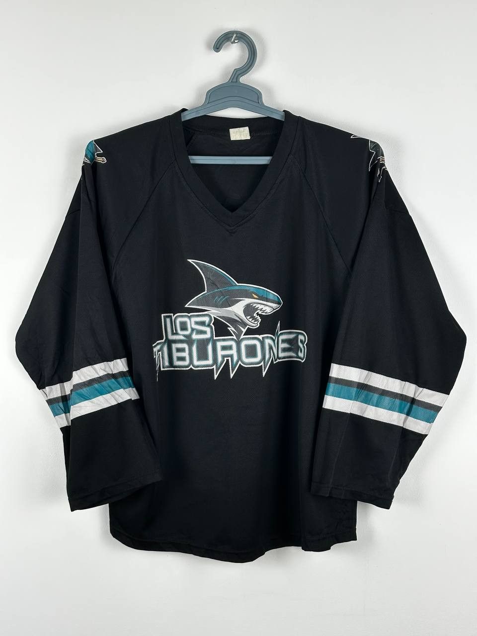 NHL × Vintage Vintage 90s San Jose Sharks Les Tiburones Hockey Jersey Size US M / EU 48-50 / 2 - 1 Thumbnail
