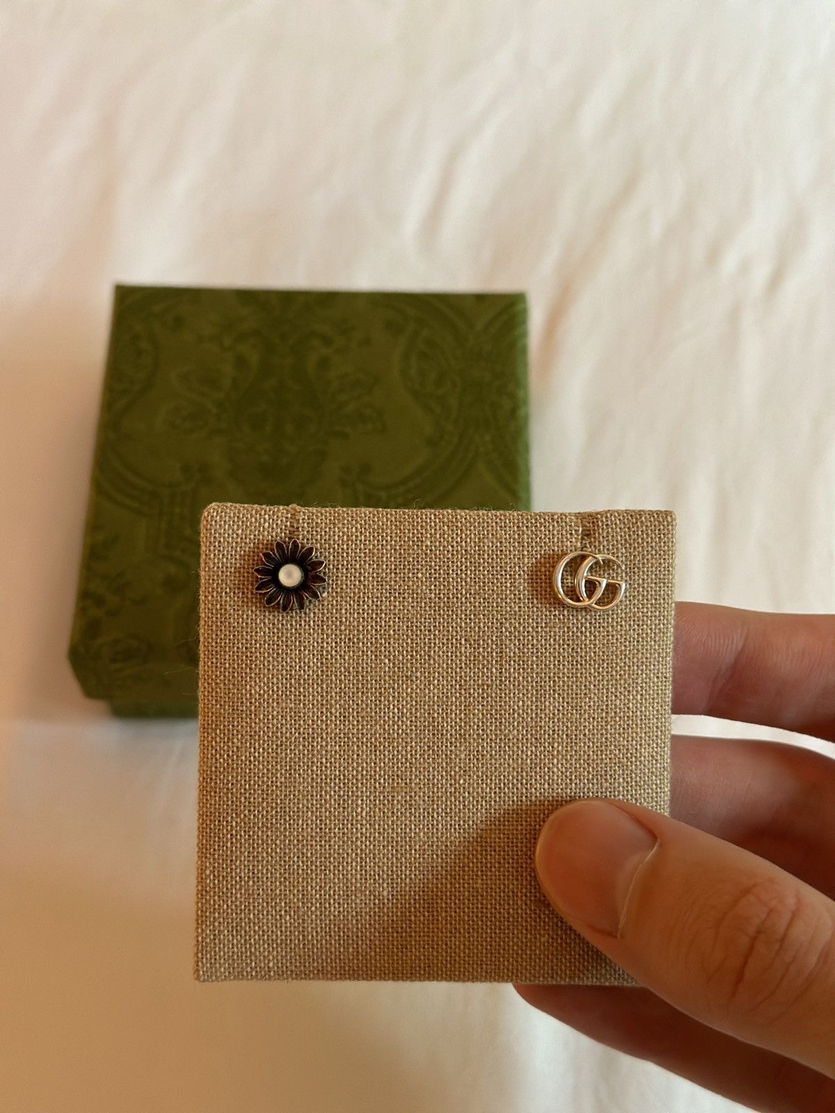 Gucci DOUBLE G FLOWER STUD EARRINGS Size ONE SIZE - 3 Thumbnail