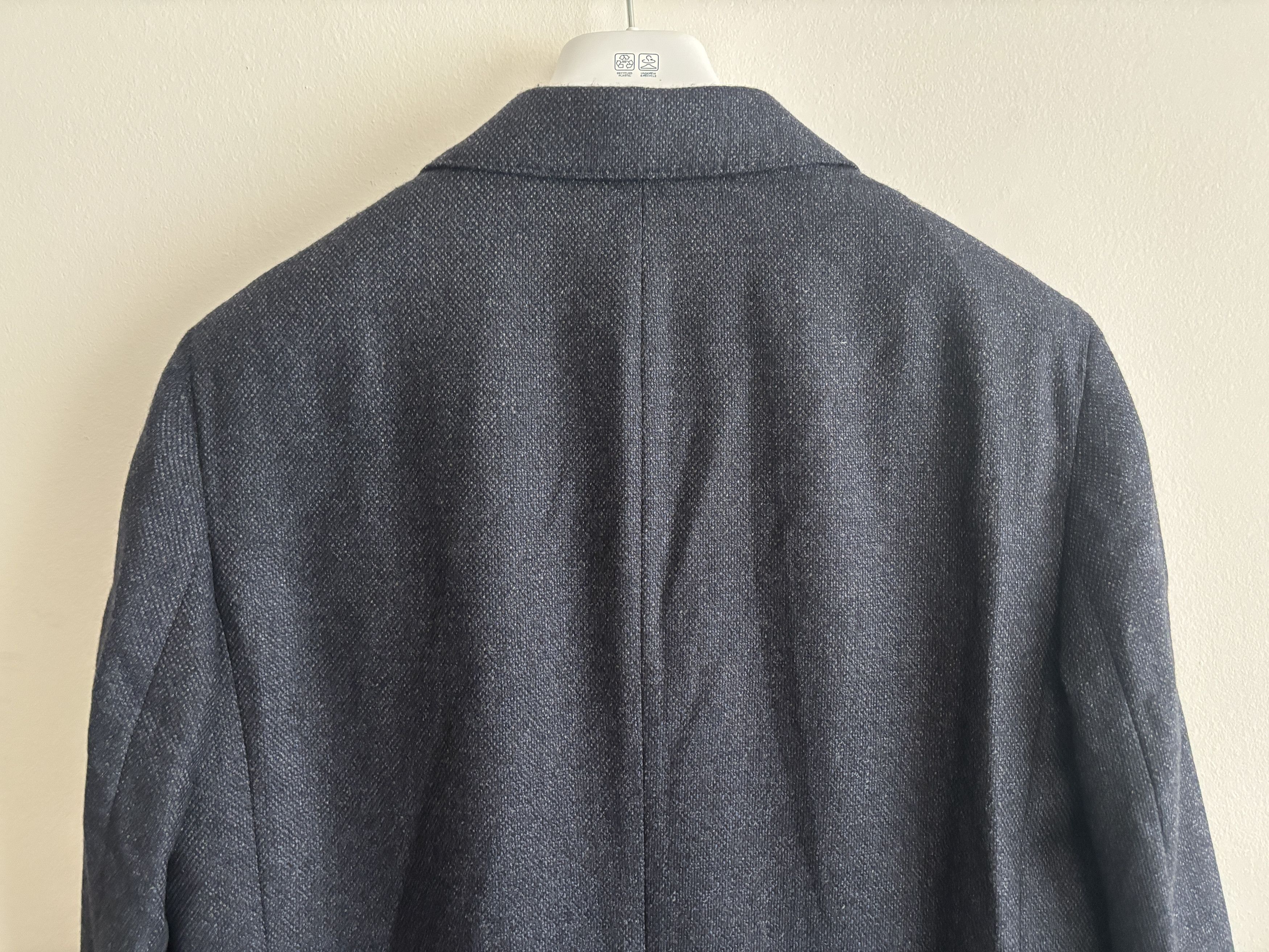 Club Monaco $600 Loro Piana Blue Wool Dream Tweed Overcoat/ Car Coat Size US M / EU 48-50 / 2 - 12 Thumbnail