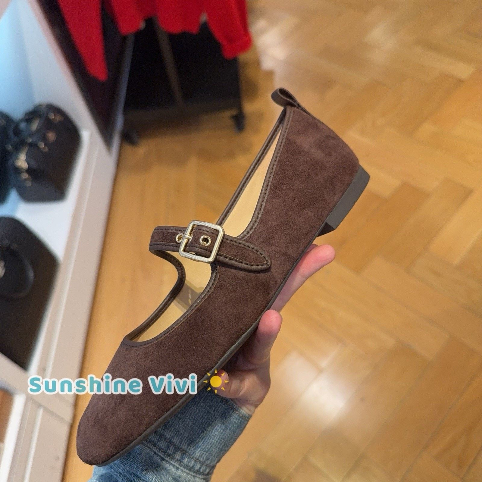 Coach NEW Coach Woman C Rivet Mary Jane Suede upper Maple CDF82 Size US 5 / IT 35 - 3 Thumbnail