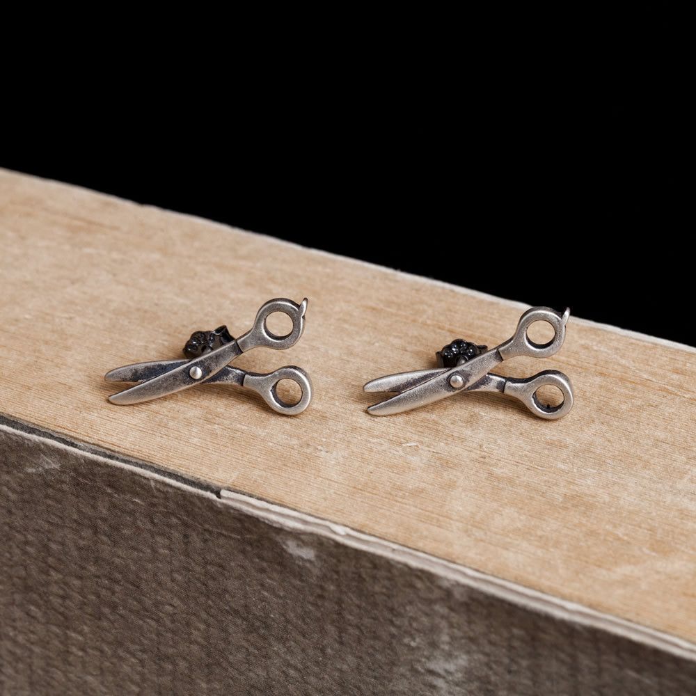 Jewelry × Sterling Silver Scissors Vintage Earrings One Pairs Chrome Jewelry Size ONE SIZE - 2 Thumbnail
