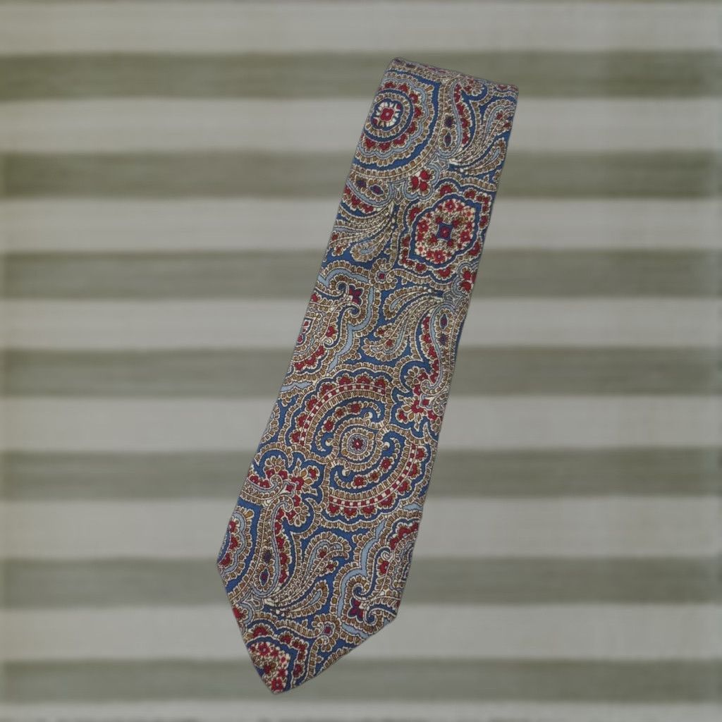 Yves Saint Laurent Yves Saint Laurent Mens Vintage Luxury Silk Tie Paisley Size ONE SIZE - 1 Thumbnail