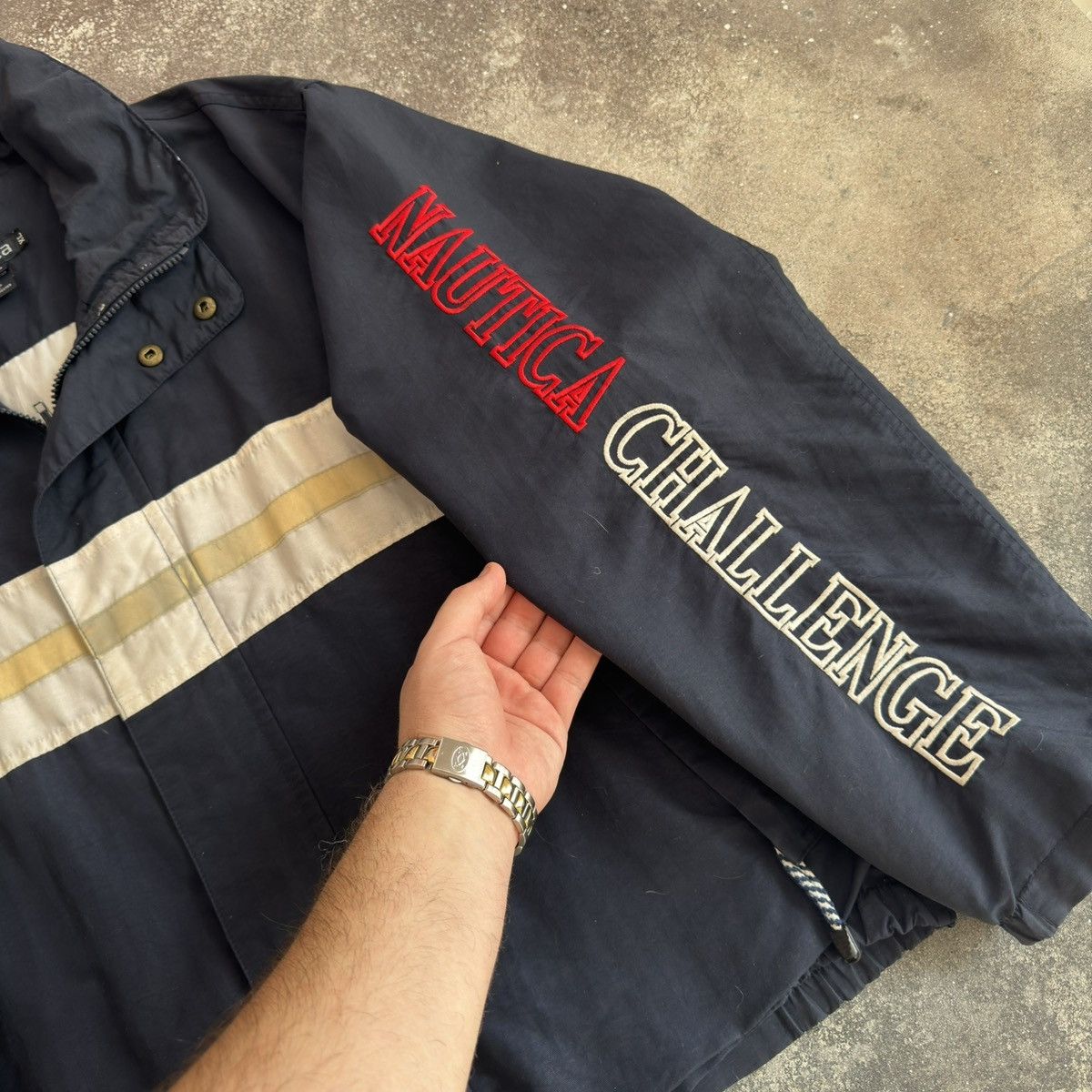 Nautica × Vintage Nautica Vintage Big Logo Zip Jacket Size US XL / EU 56 / 4 - 8 Thumbnail
