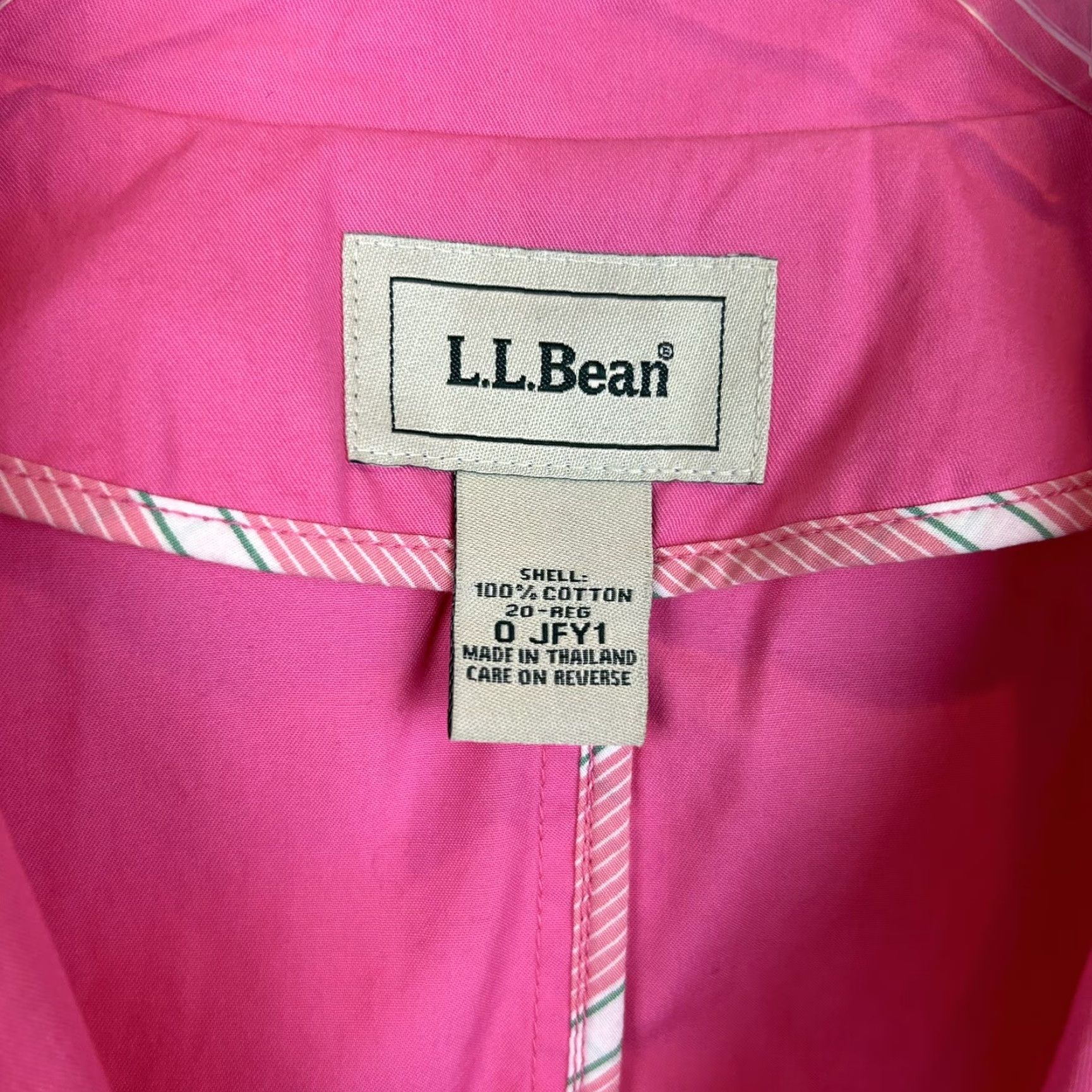 Vintage L.L. Bean Jacket Women 20 Plus Cotton Pink | Solid Button-Front Basic Jacket | Vintage? No Size 3XL / US 20-22 - 3 Thumbnail