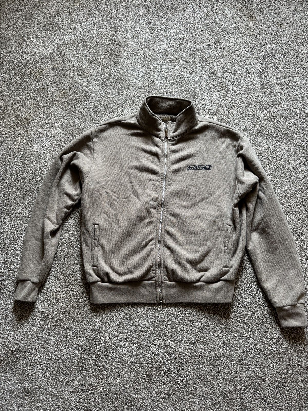 Trinity The Label × Vintage Trinity the label baseball zip up hoodie ...