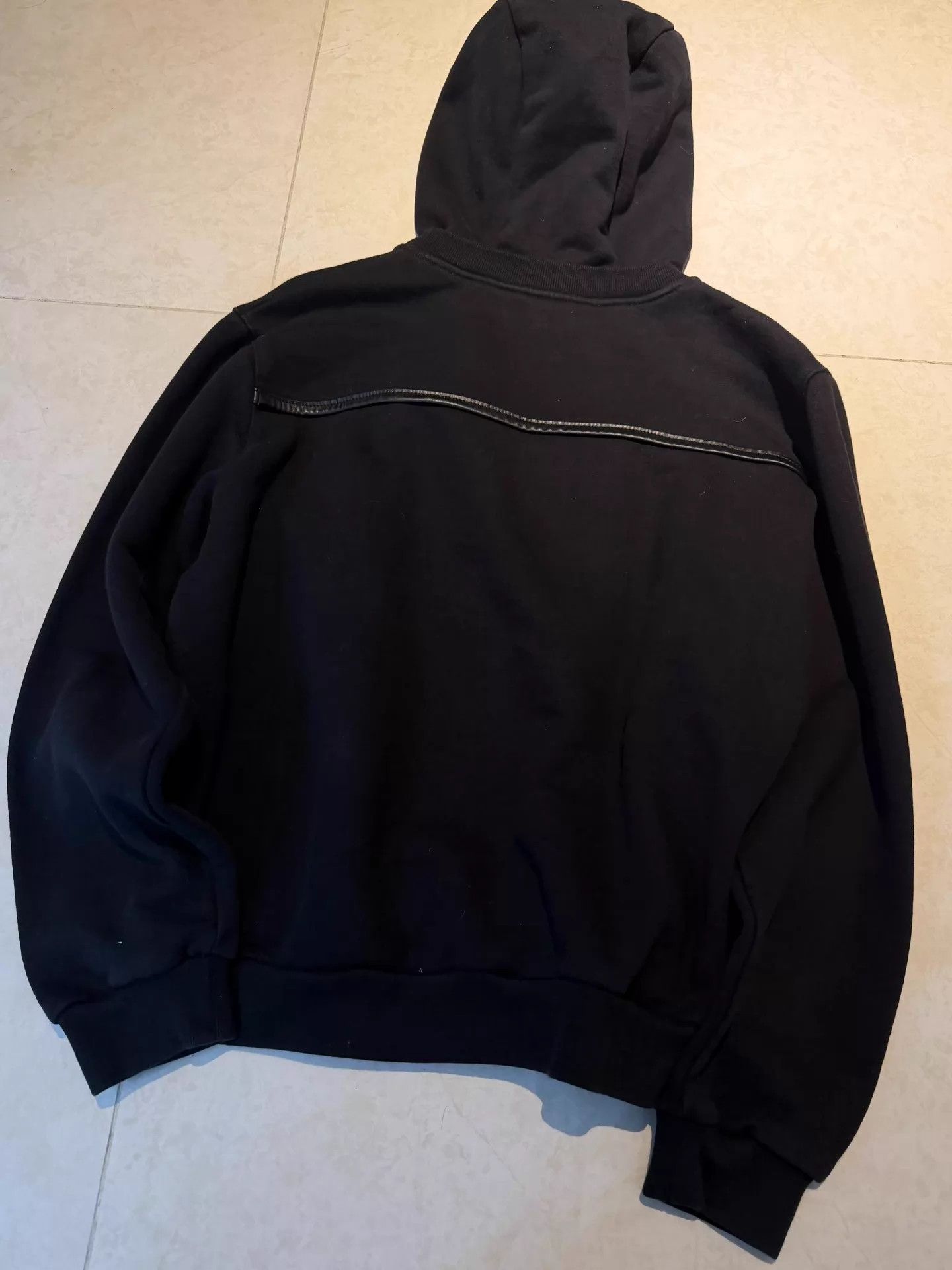 Prada Prada Milano Leather Waxed Hoodie Black Rivet Pocket Unisex Size M / US 6-8 / IT 42-44 - 4 Thumbnail