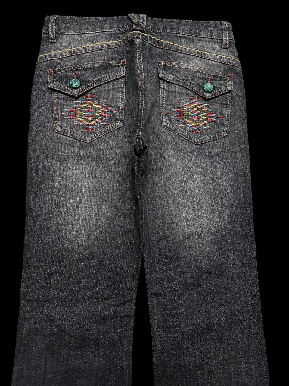 Vintage FLARED Vintage Japanese Mudwash Dark Denim Jeans Size US 28 / EU 44 - 12 Thumbnail