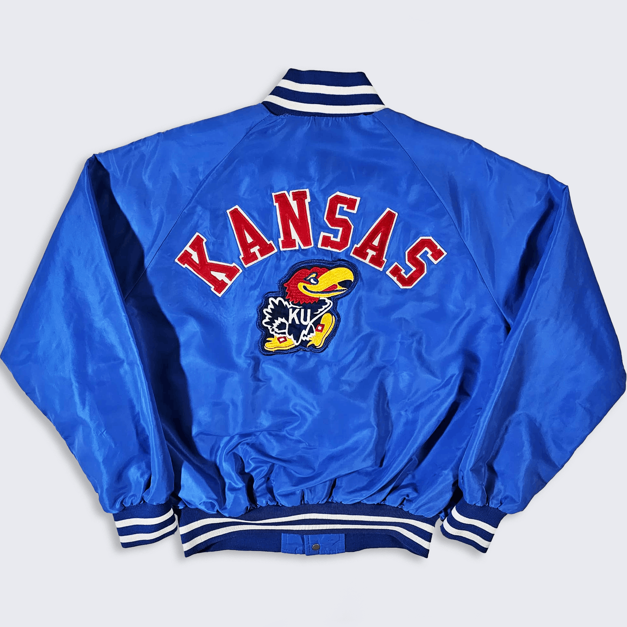 NCAA Kansas Jayhawks Vintage 90s Basketball Bomber Jacket Size US L / EU 52-54 / 3 - 1 Thumbnail