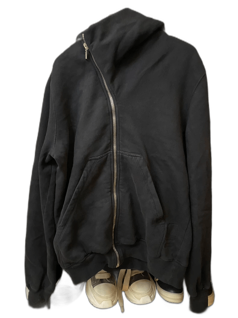 Rick Owens Rick Owens Black Hooded Zip-Up Jacket Size US M / EU 48-50 / 2 - 1 Thumbnail