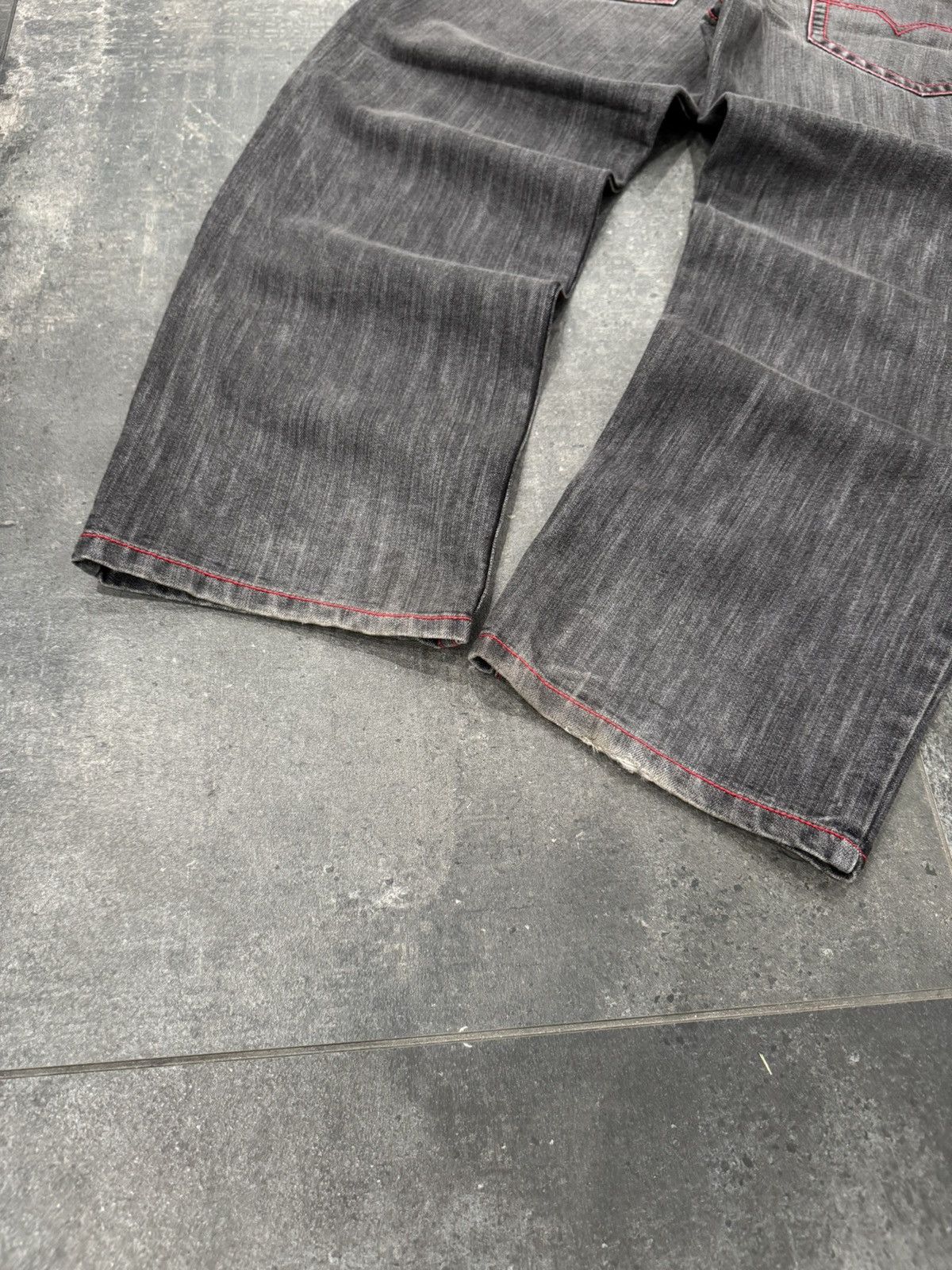 Southpole Vintage Y2K Design Lab Premium Black & Red Denim Pants 34x30 Size US 34 / EU 50 - 8 Thumbnail