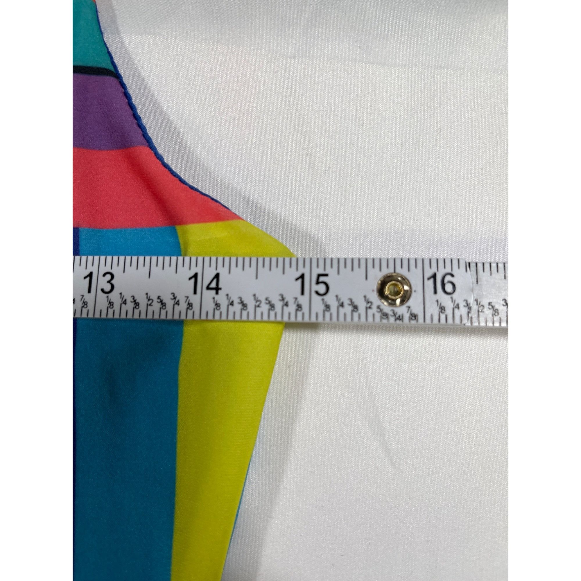 Designer Joyce Leslie SKU 7745 Colorful Striped Sleeveless Bodycon Dr Size S / US 4 / IT 40 - 4 Thumbnail