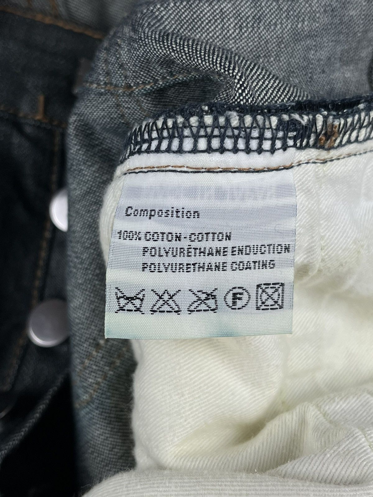 Dior × Hedi Slimane AW07 Dior Homme Navigate Polyurethane Wax Coated Denim Jeans Size US 29 - 8 Thumbnail