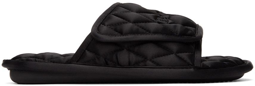 Balenciaga o1srvl11e0424 Home Slide Quilt Sat Hotel in Black Size US 10 / EU 43 - 1 Thumbnail