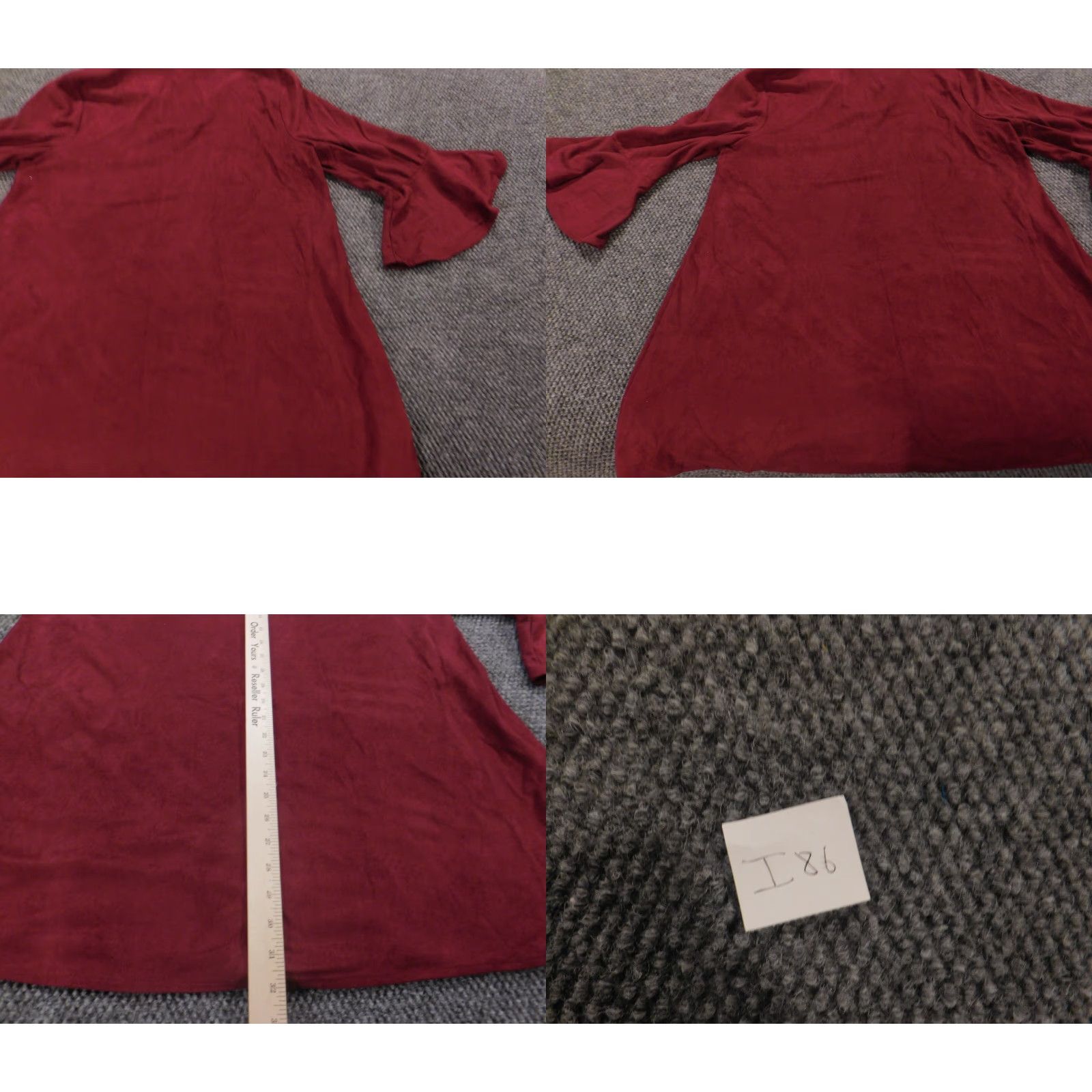 Bell Umgee Dress Womens Medium Red Floral A-Line Bell Sleeve Shirt? Size M / US 6-8 / IT 42-44 - 8 Thumbnail