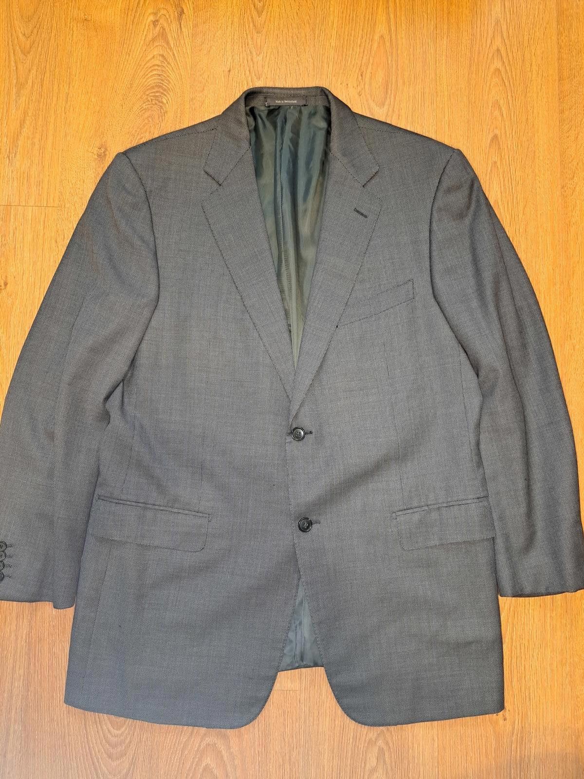 Ermenegildo Zegna Ermenegildo Zegna Sport Coat Mens 44L Gray Birdseye Wool Size 44L - 1 Thumbnail