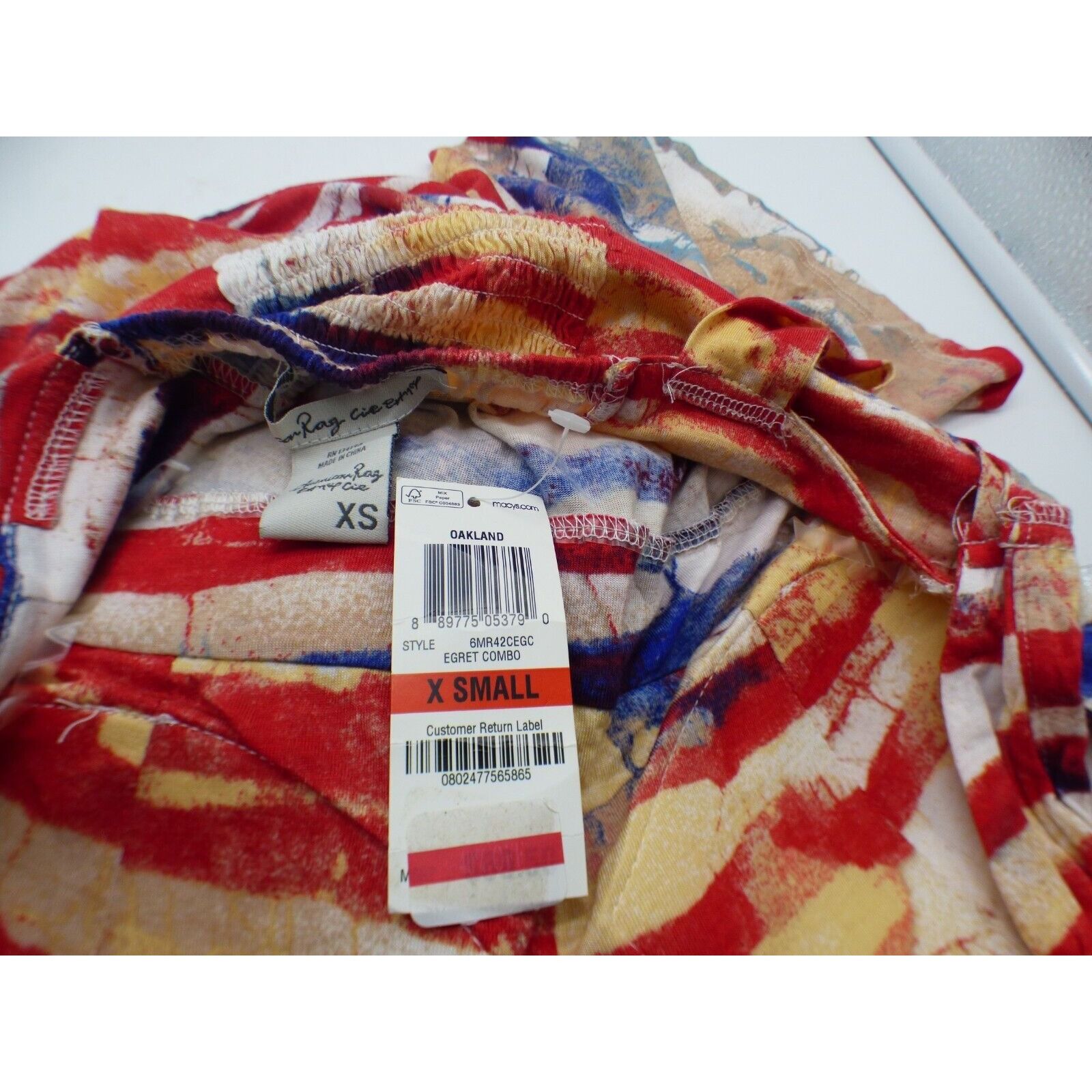 Other American Rag Junior’s Handkerchief-Hem, Red- multi, XS Size XS / US 0-2 / IT 36-38 - 8 Thumbnail