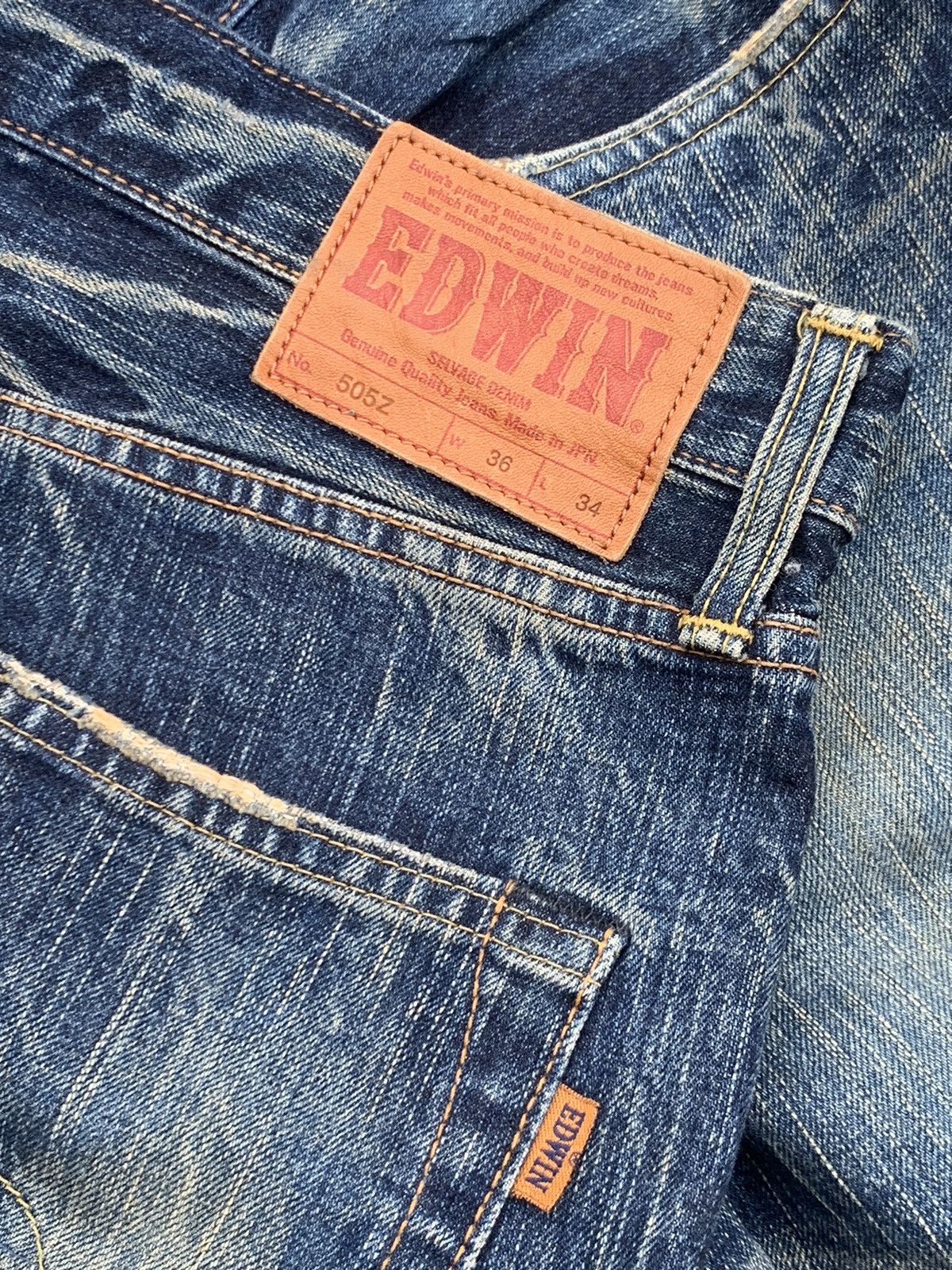 Edwin EDWIN 505Z selvage denim with lightning pattern. Size US 36 / EU 52 - 6 Thumbnail