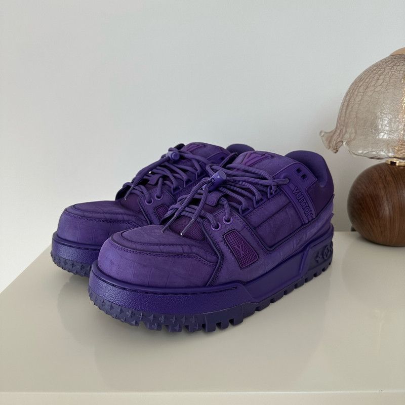 Louis Vuitton Louis Vuitton Trainer Maxi Purple Sneakers 0079 Size US 8 / EU 41 - 1 Thumbnail